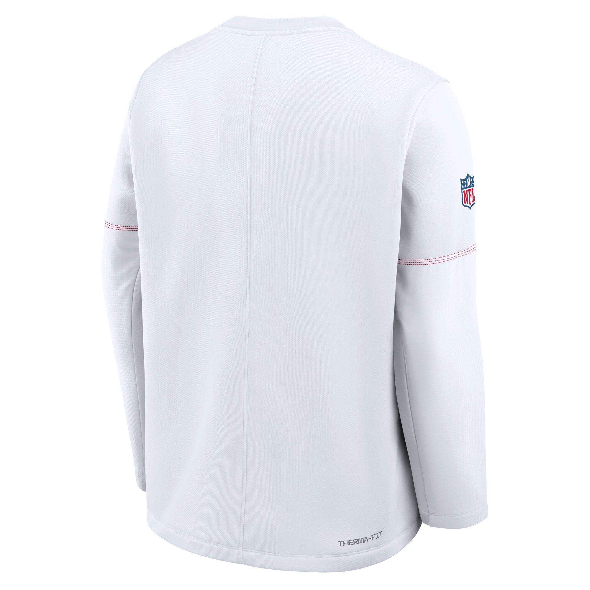 Sweat-shirt Nike Therma-FIT blanc pour homme, modèle Kansas City Chiefs, cadeau des entraîneurs de l'équipe.