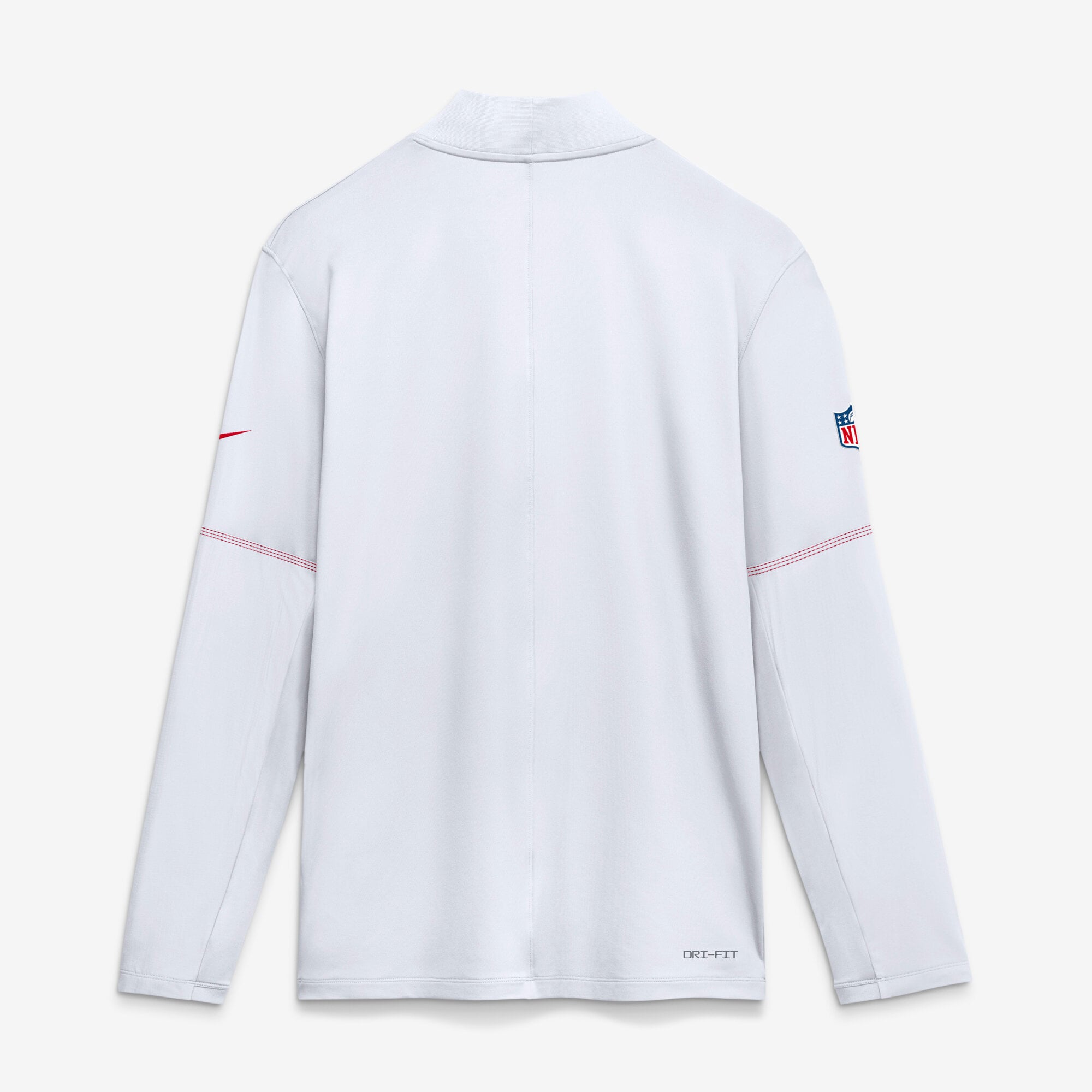 Pull-over Nike Glory blanc Kansas City Chiefs Sideline Logo pour homme, en tissu Dri-FIT mi-lourd et à demi-zip