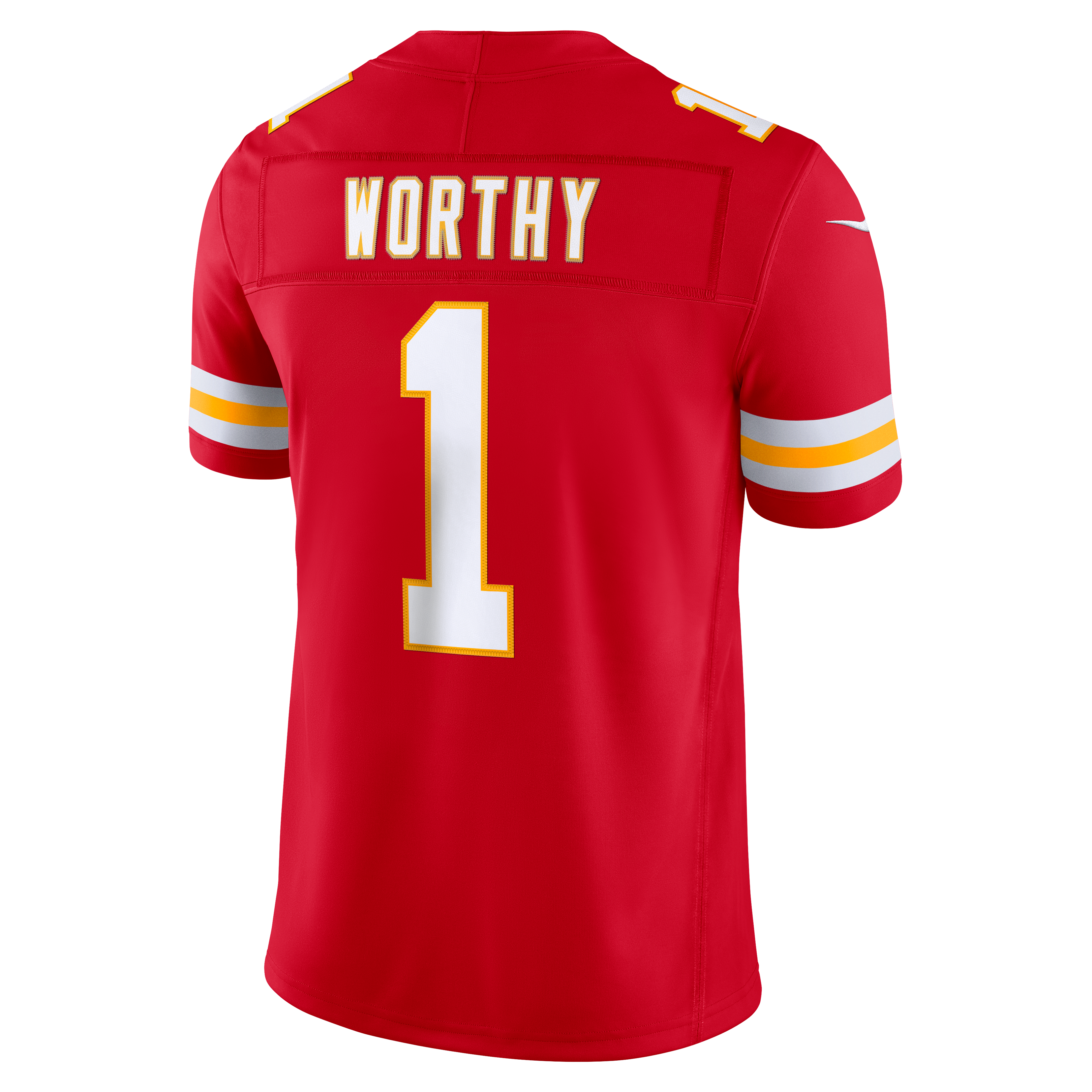 Men's Nike Xavier Worthy Red Kansas City Chiefs Team Vapor F.U.S.E. Stitched Limited Jersey