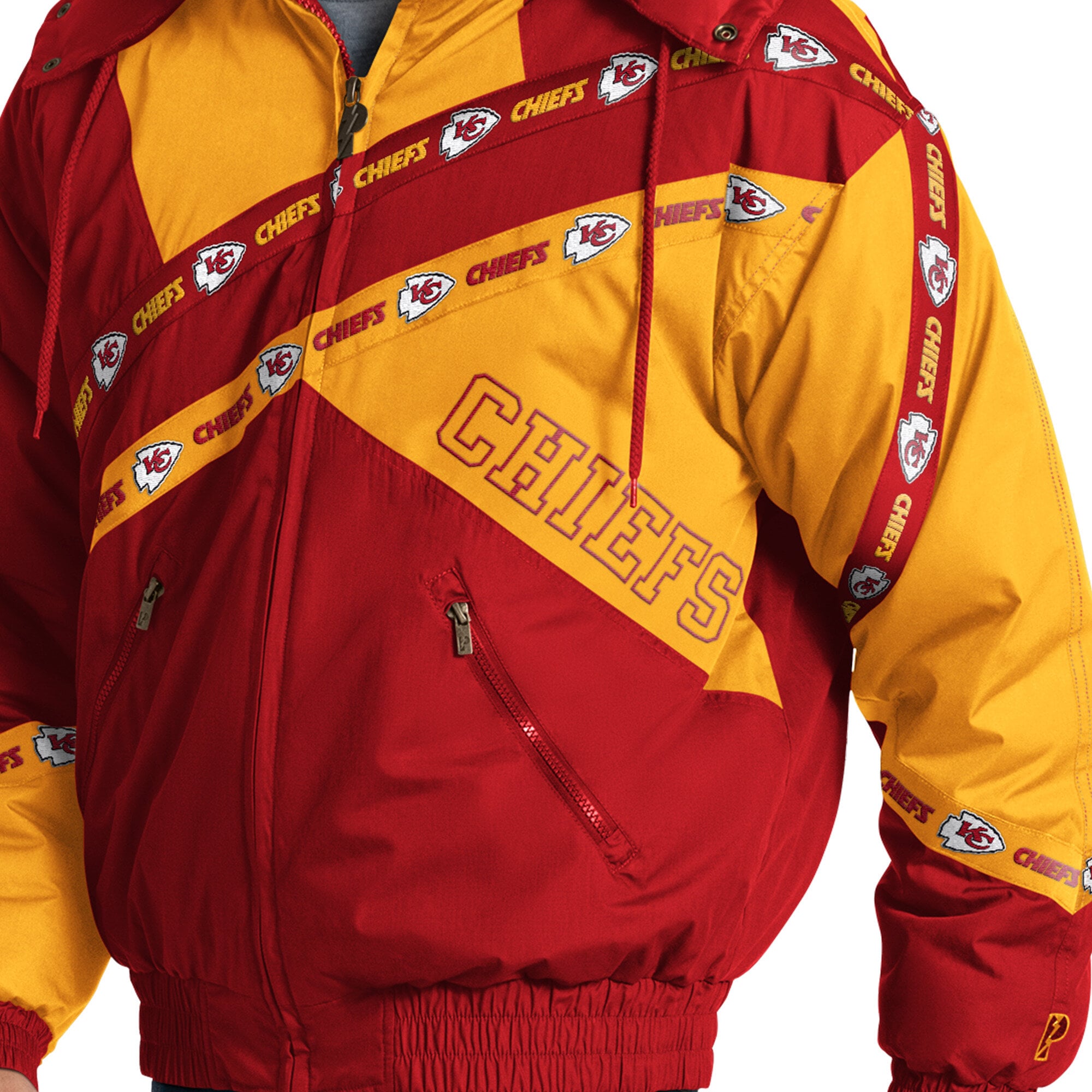 Veste zippée intégrale Kansas City Chiefs rouge Pro Player pour homme avec capuche amovible