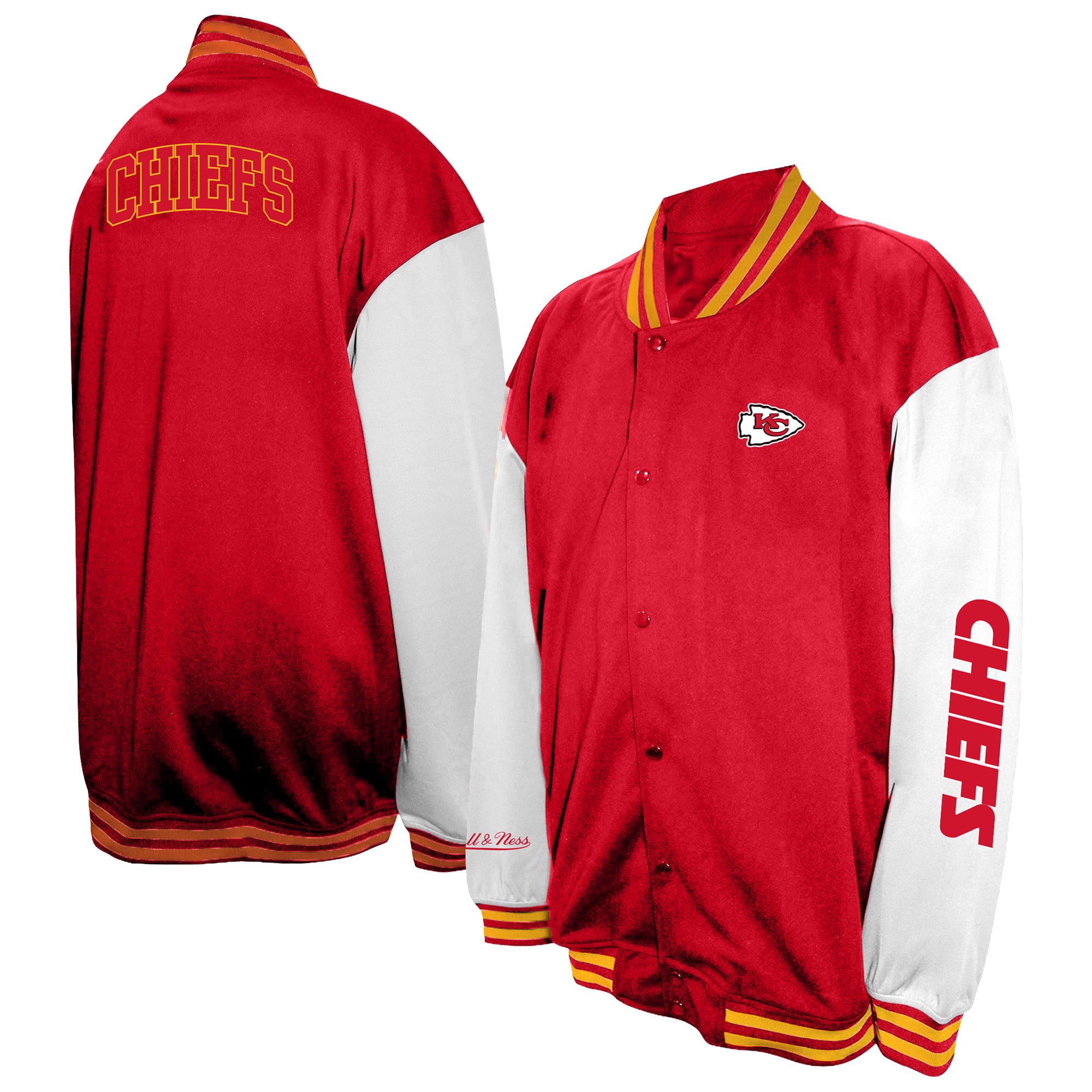 Men's Profile Red Kansas City Chiefs Big & Tall Full-Snap Varsity Jacket