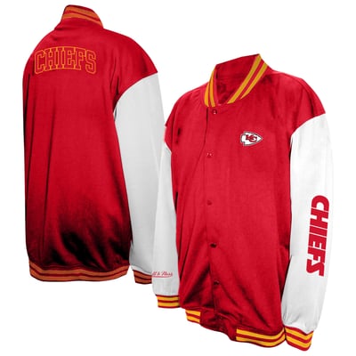  Kansas City Chiefs Profile Big & Tall Full-Snap Varsity Jacket - Red