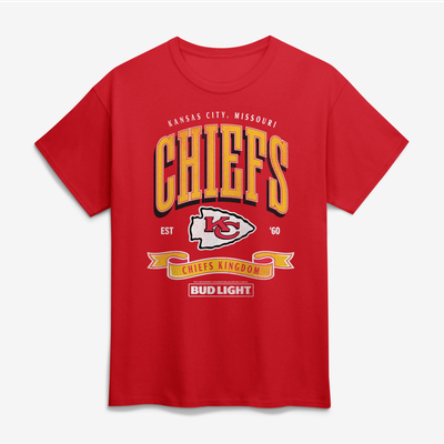 Kansas City Chiefs Bud Light T-Shirt - Red