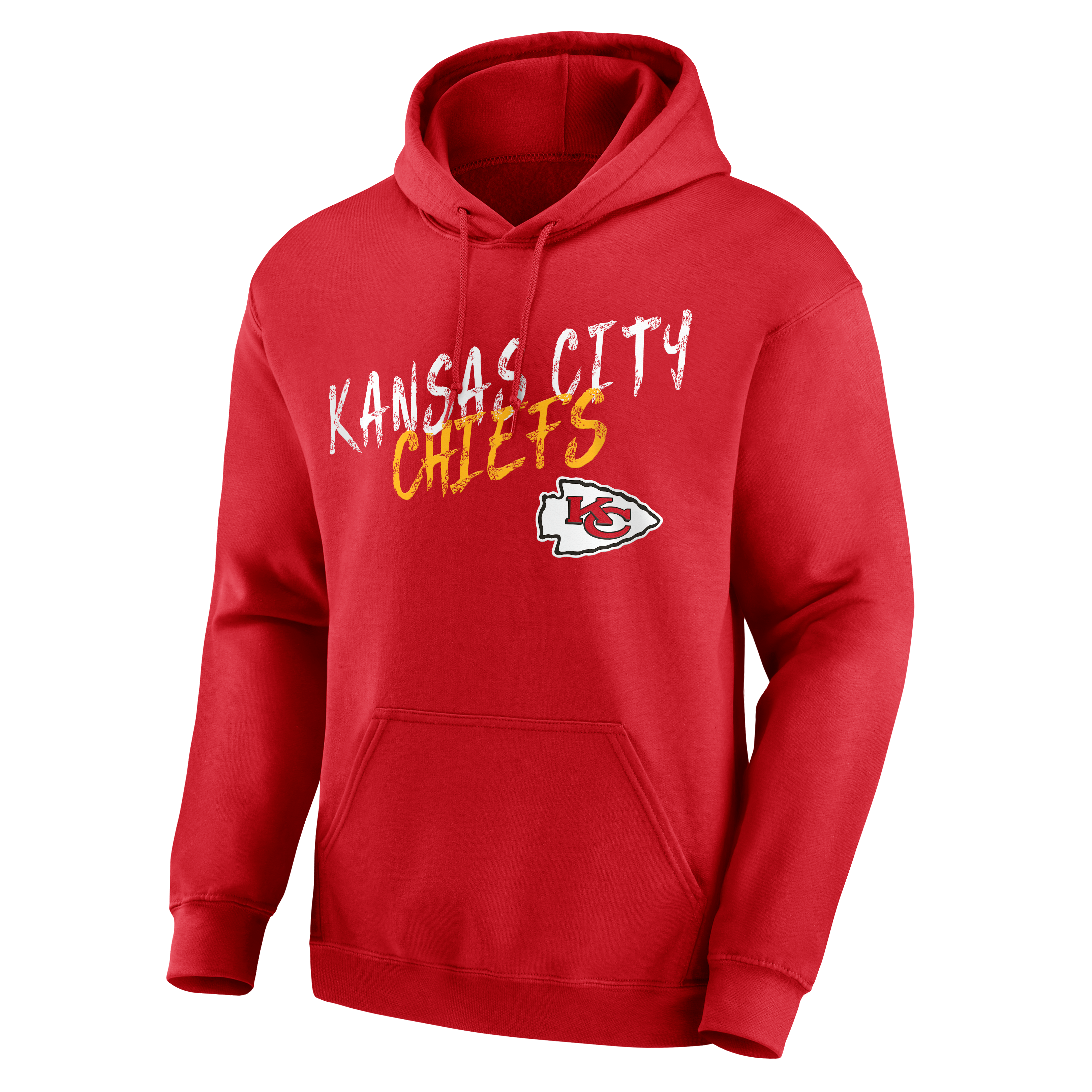 Sweat à capuche personnalisé Kansas City Chiefs Hustle rouge pour homme, avec nom et numéro.