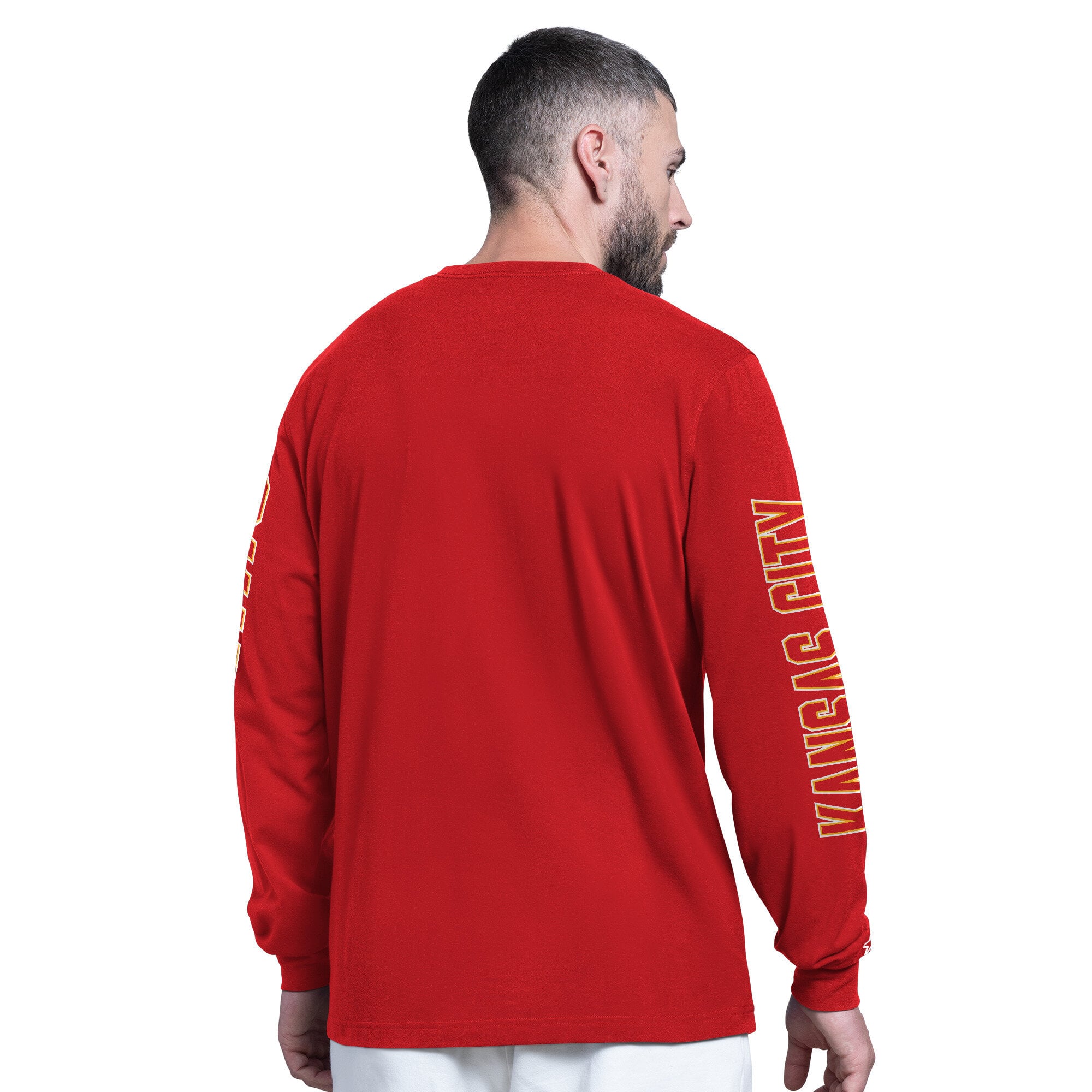 Men's Starter Red Kansas City Chiefs Clutch Hit II Long-Sleeve T-Shirt