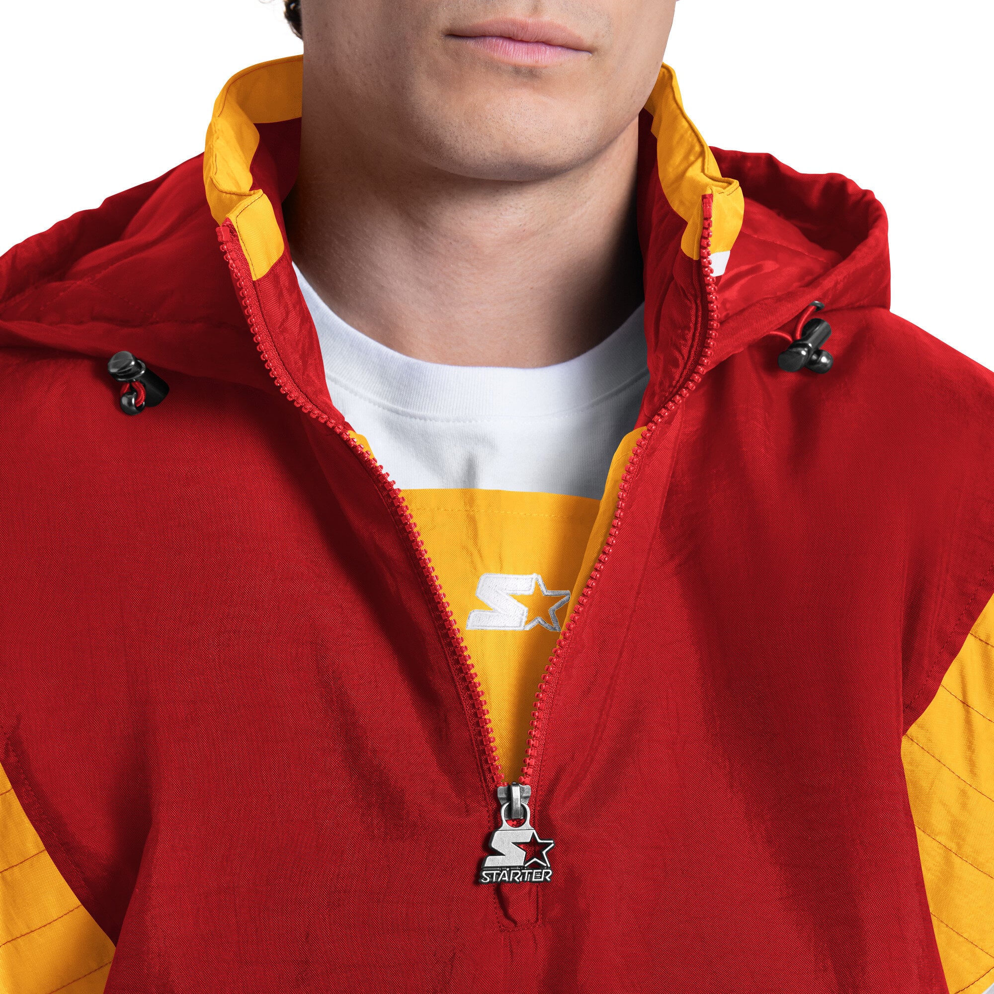 Veste à capuche demi-zip Starter rouge Kansas City Chiefs pour homme