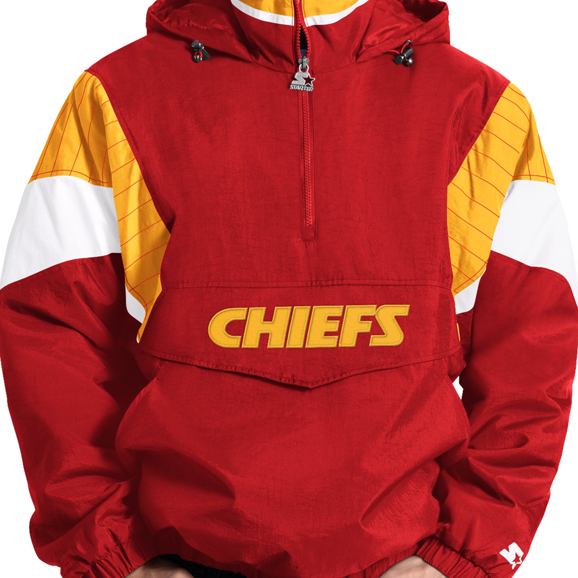 Veste à capuche demi-zip Starter rouge Kansas City Chiefs pour homme