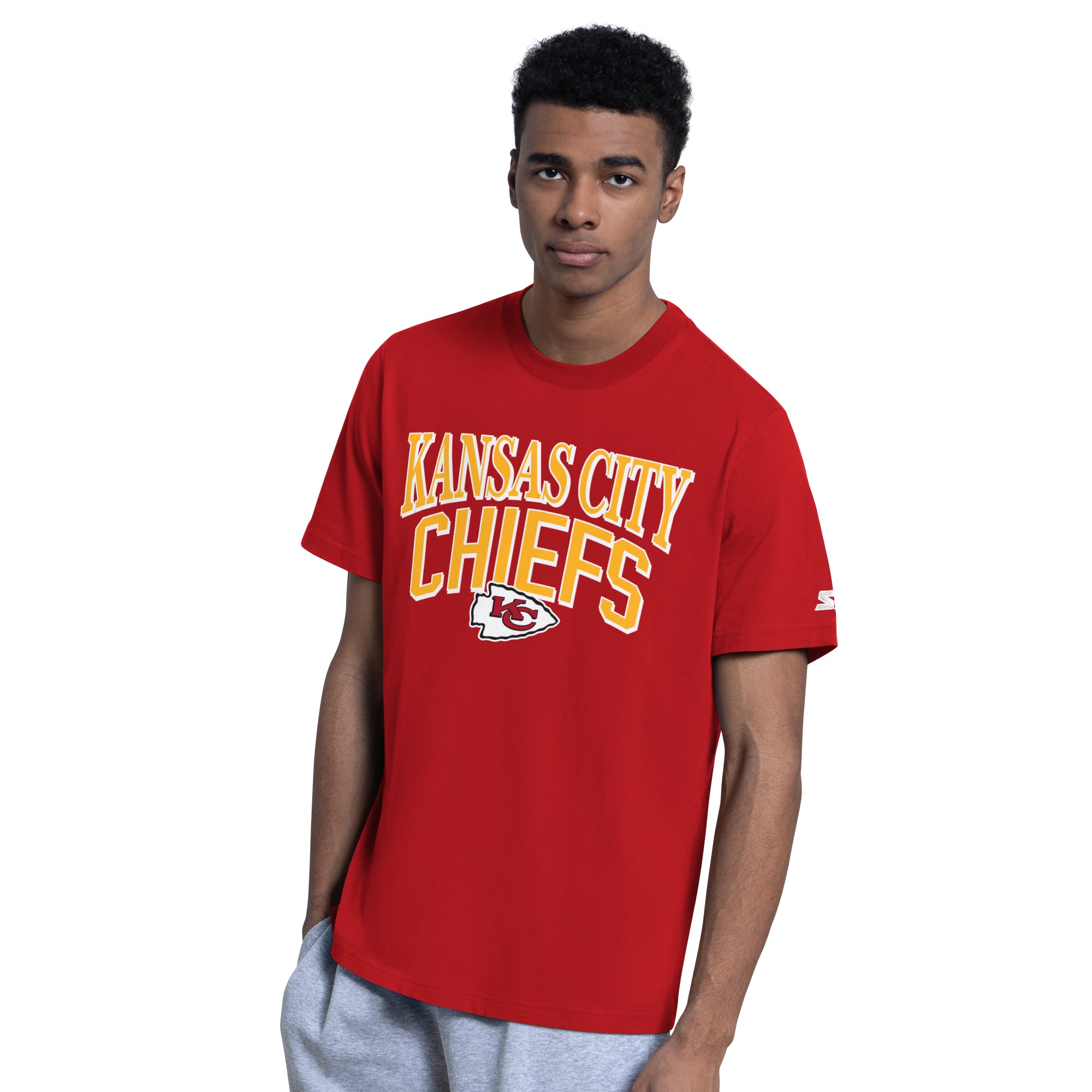 Men's Starter Red/Heather Gray Kansas City Chiefs Two-Pack Logo T-Shirt Set