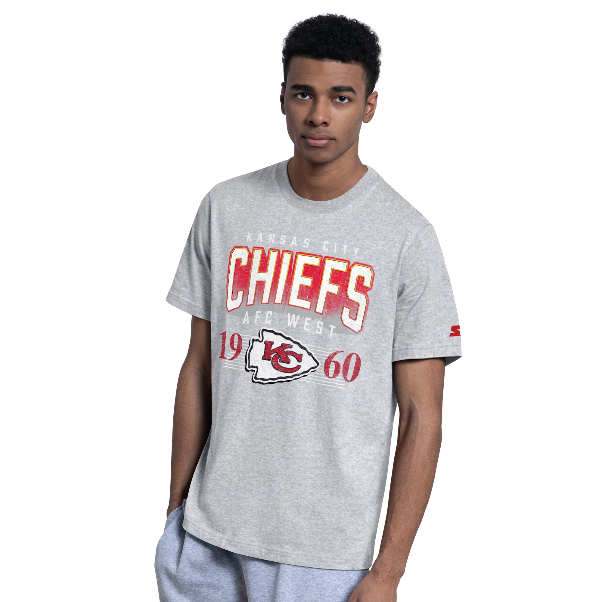Men's Starter Red/Heather Gray Kansas City Chiefs Two-Pack Logo T-Shirt Set