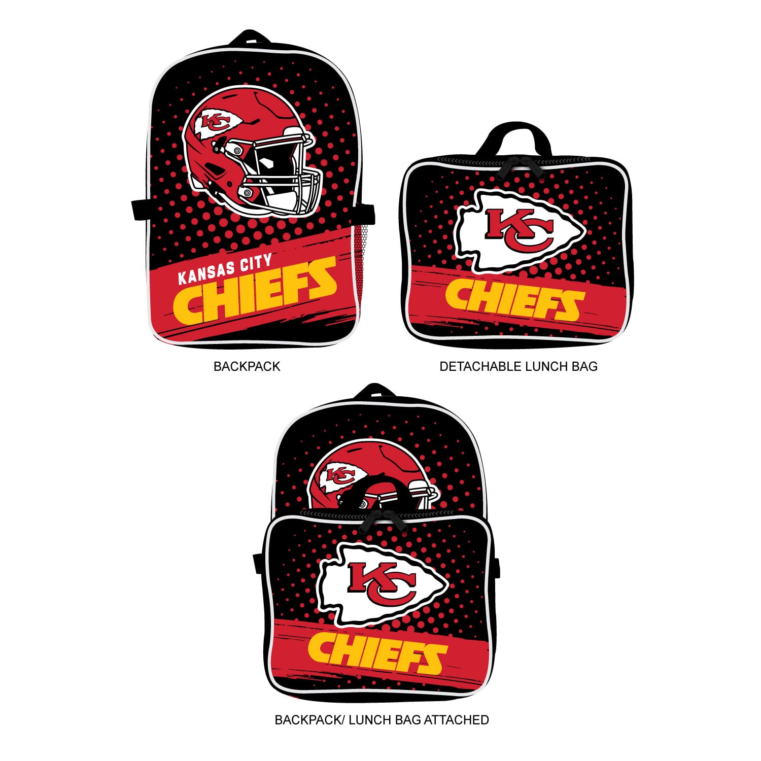 MOJO Kansas City Chiefs Backpack & Lunch Box 2-Piece Set