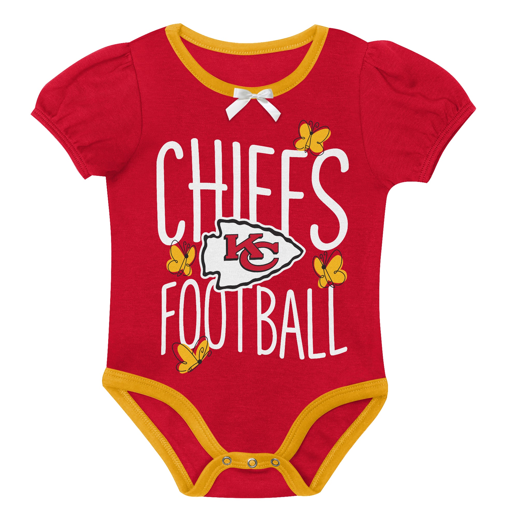 Ensemble body deux pièces Outerstuff rouge/or Kansas City Chiefs Star Power pour nouveau-né et nourrisson