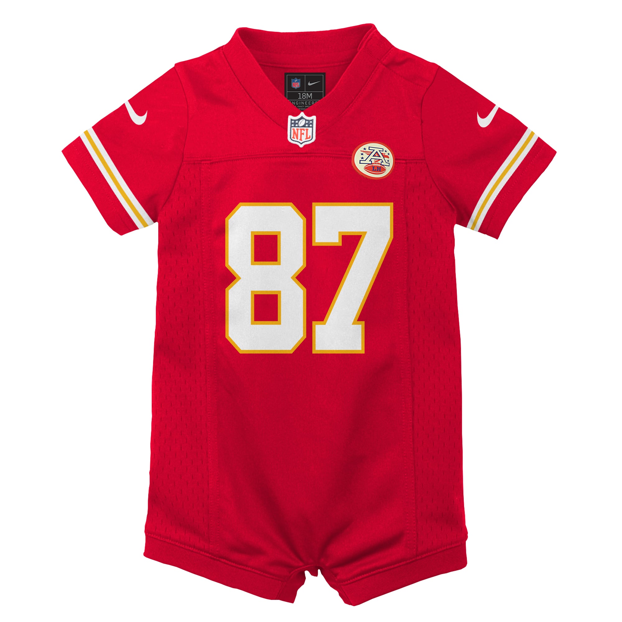 Combinaison-maillot de match Nike Travis Kelce rouge Kansas City Chiefs pour nouveau-né