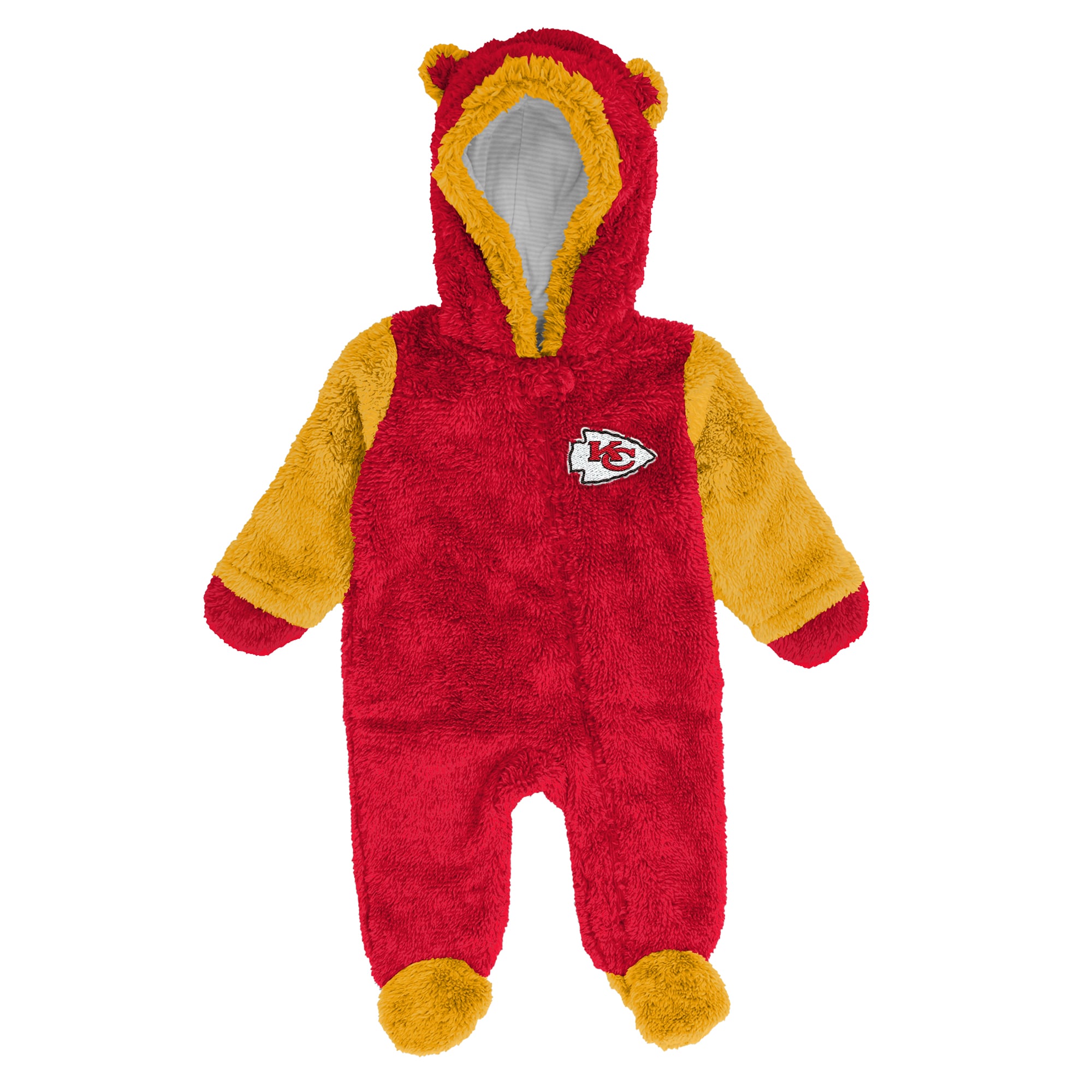 Grenouillère en polaire à fermeture éclair intégrale Outerstuff rouge Kansas City Chiefs pour nouveau-né