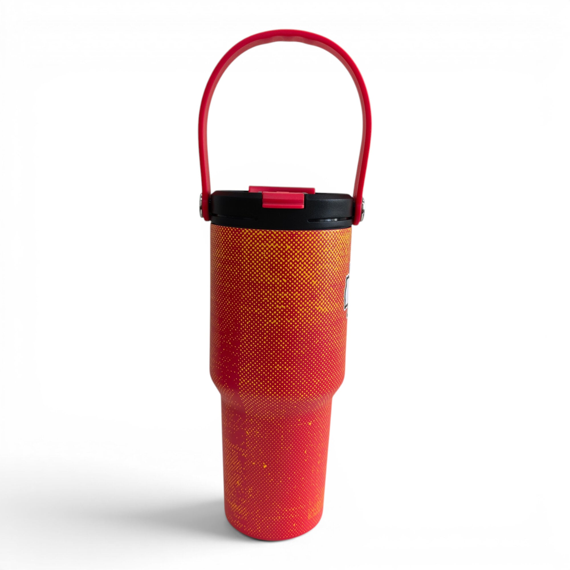 Gourde Pegasus Kansas City Chiefs de 710 ml (24 oz) en acier inoxydable à double bouchon et motif moucheté dégradé