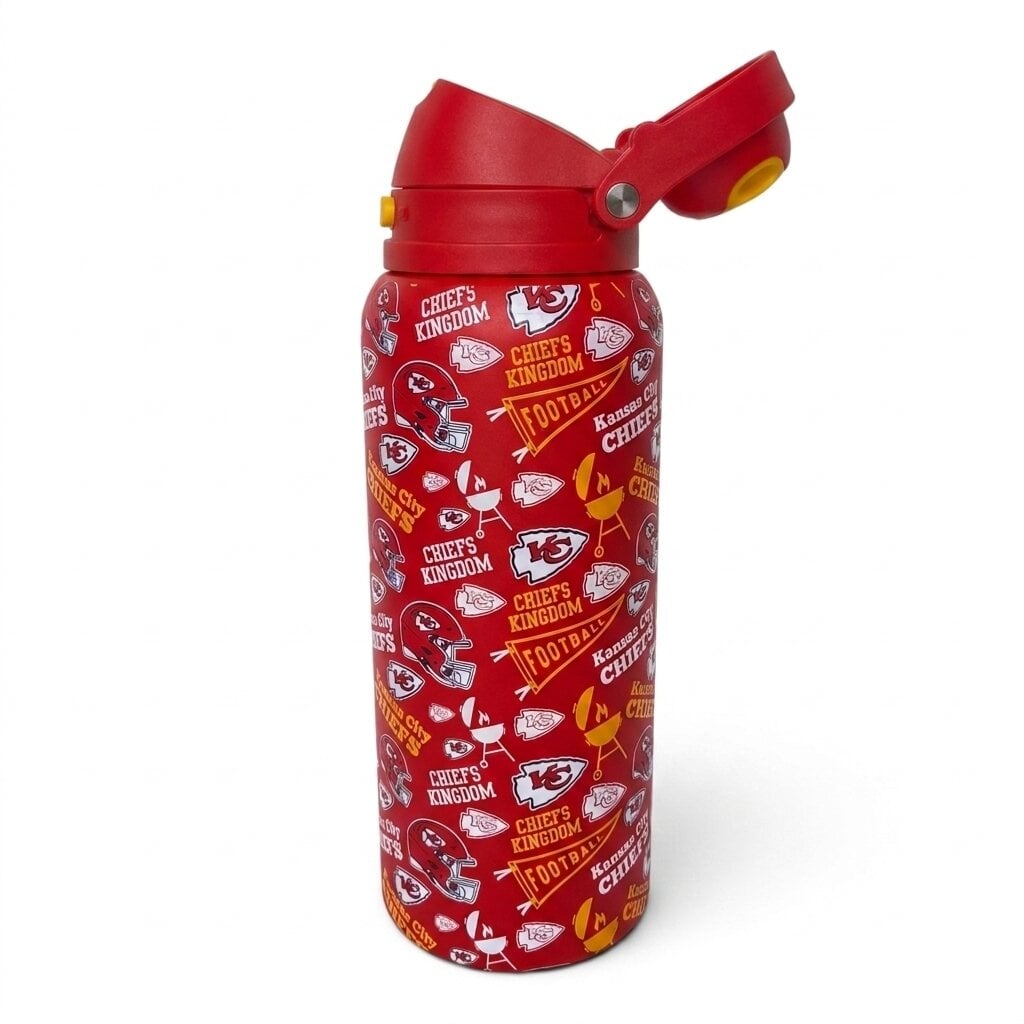 Gourde Pegasus Kansas City Chiefs 32 oz, fanion de match, en acier inoxydable ProPress