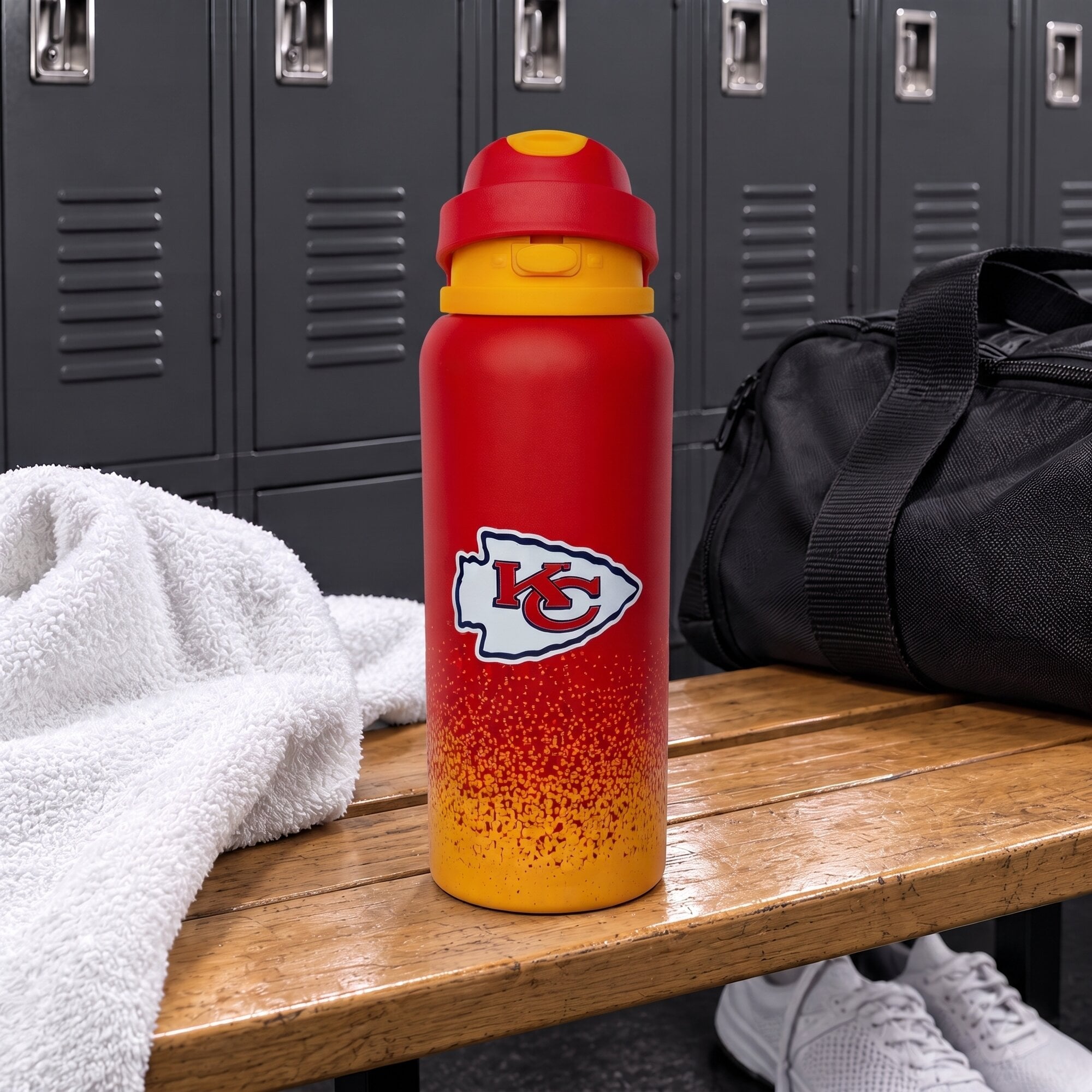 Gourde Pegasus Kansas City Chiefs 32 oz en acier inoxydable dégradé ProFlow