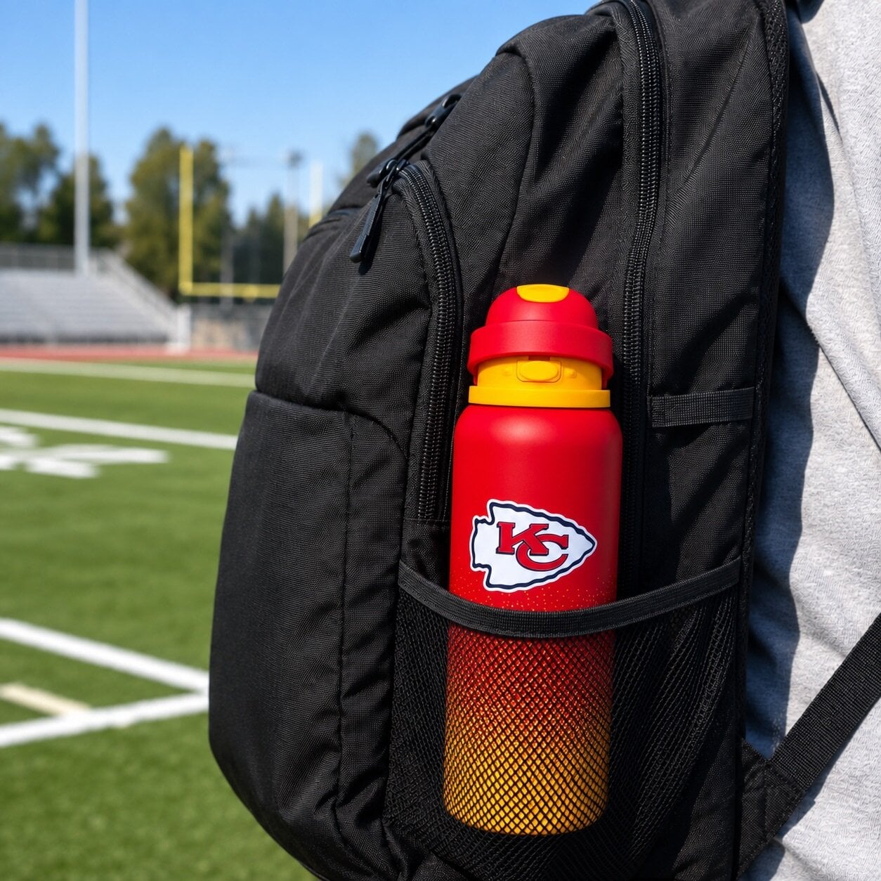 Gourde Pegasus Kansas City Chiefs 32 oz en acier inoxydable dégradé ProFlow