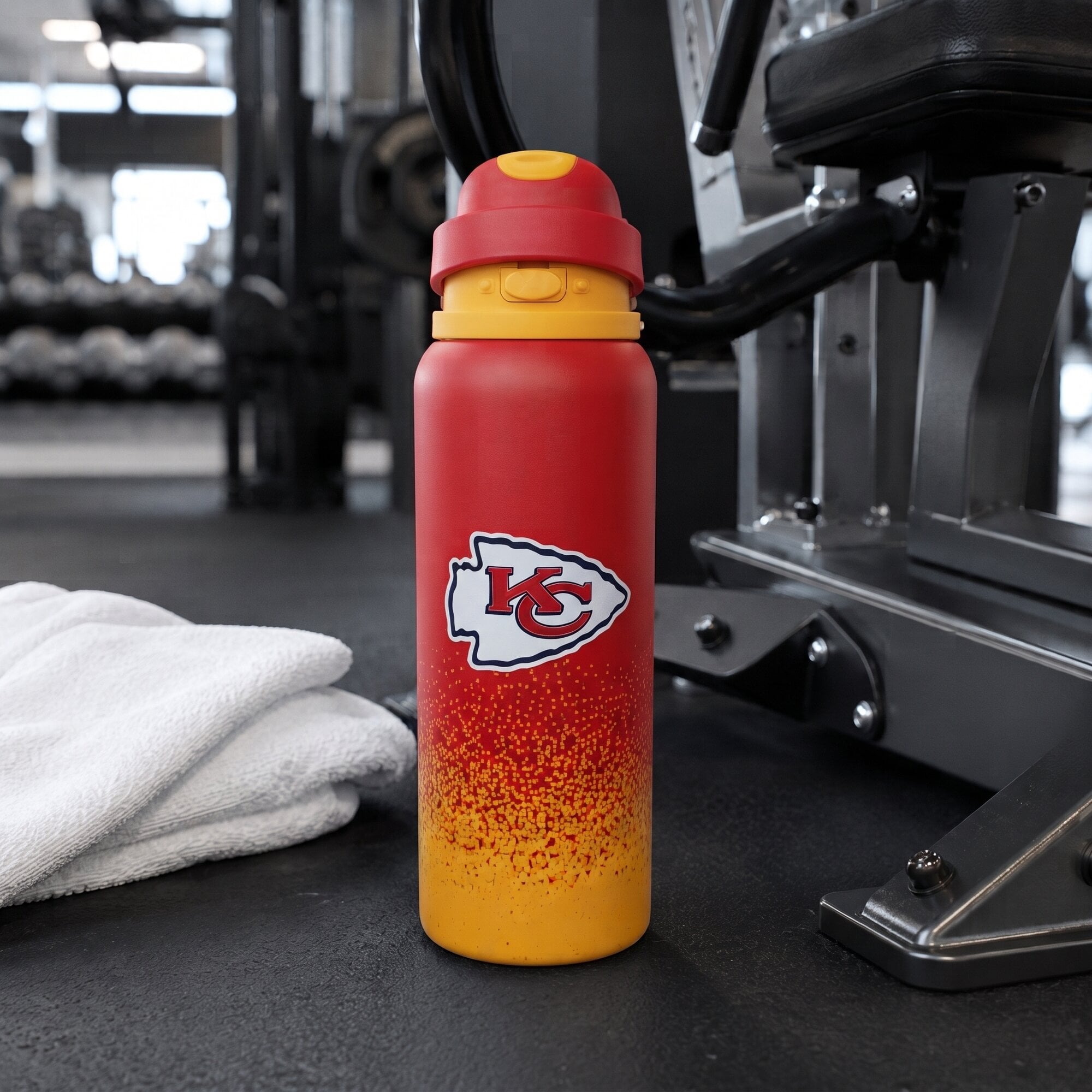 Gourde Pegasus Kansas City Chiefs 32 oz en acier inoxydable dégradé ProFlow