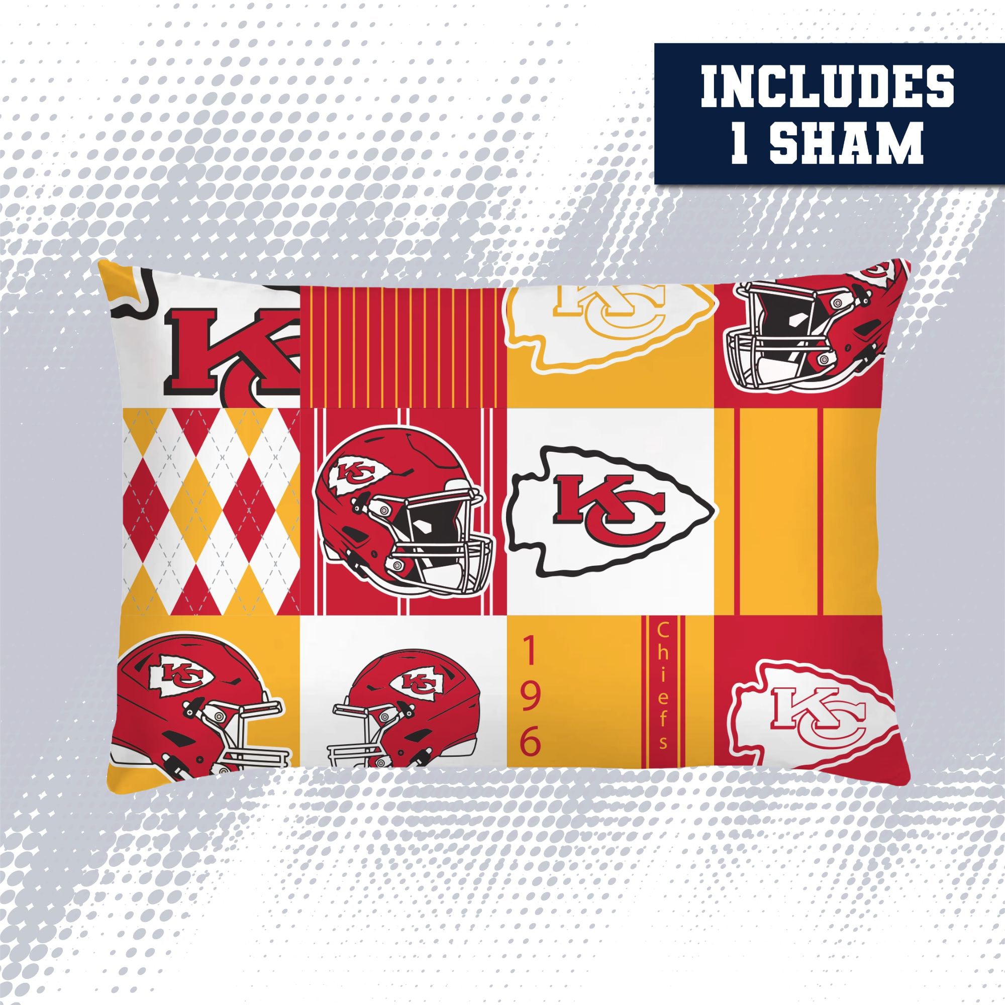 Pegasus Kansas City Chiefs Patchwork Plaid Two-Piece Twin/Twin XL Bed in a Bag Set