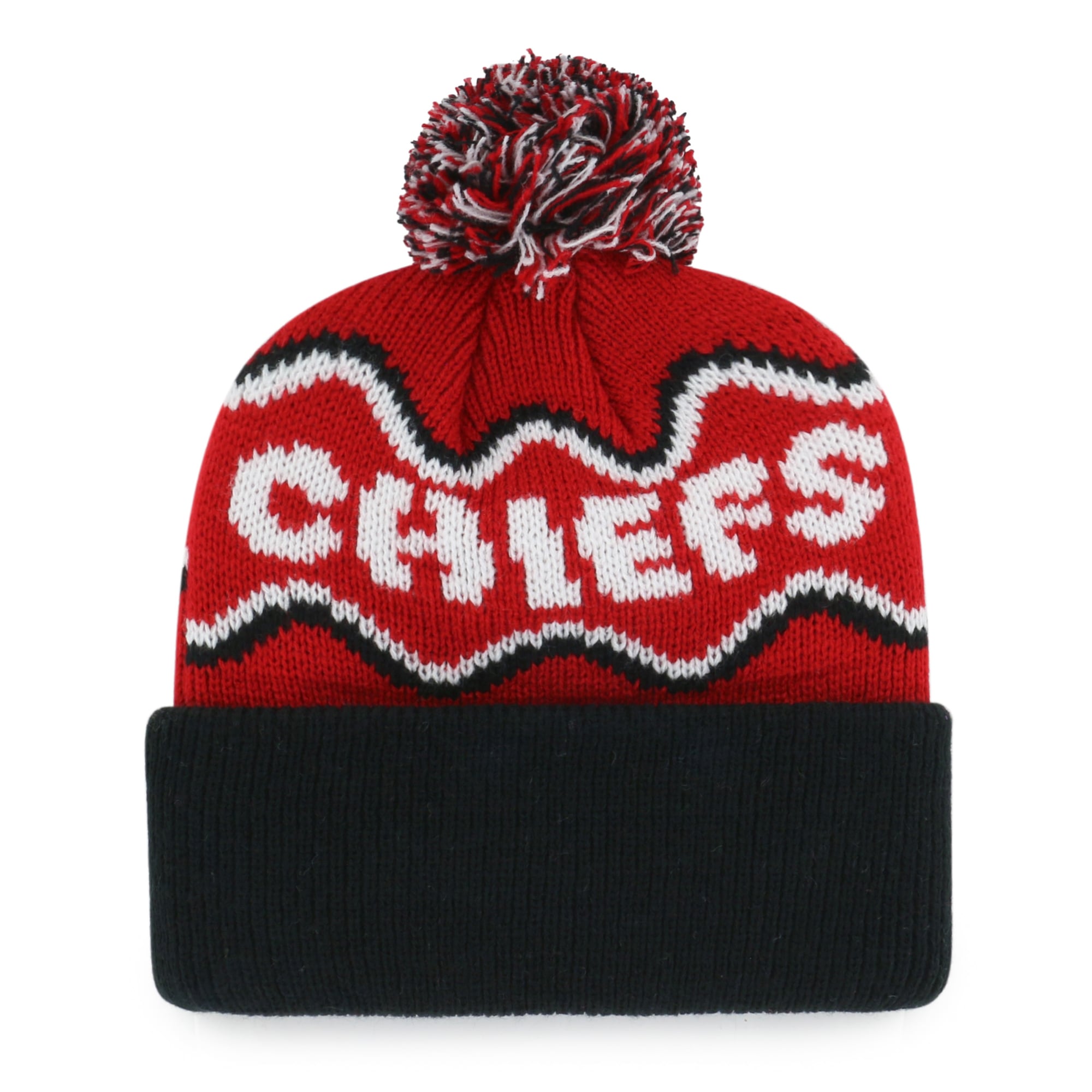 Bonnet tricoté à revers rouge Kansas City Chiefs '47 pour enfants d'âge préscolaire