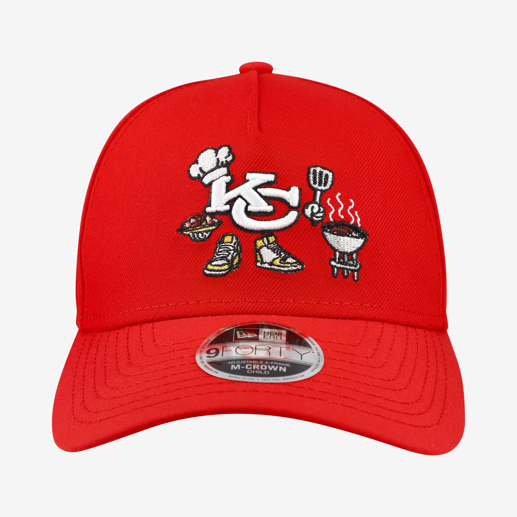 Casquette ajustable New Era rouge Kansas City Chiefs 9FORTY M-Crown A-Frame pour enfants d'âge préscolaire