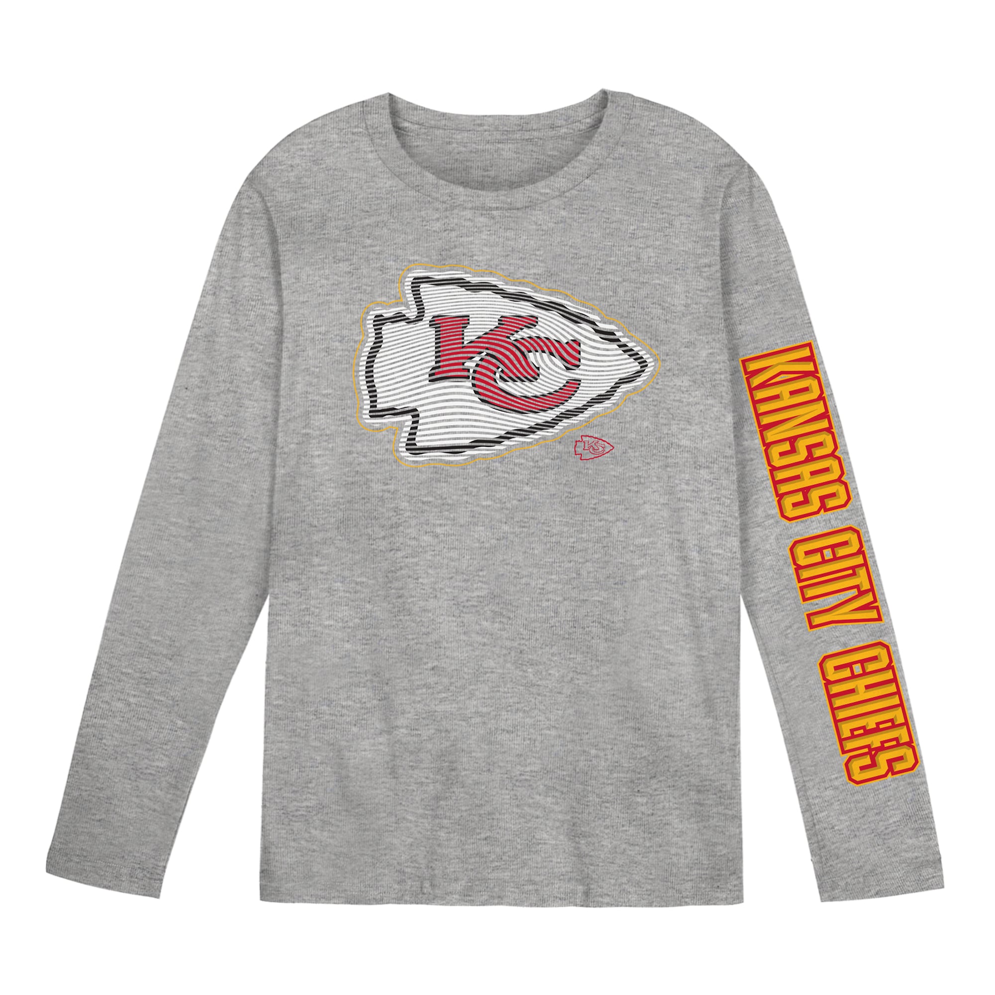 T-shirt à manches longues gris Outerstuff Kansas City Chiefs Air Raid pour enfants d'âge préscolaire