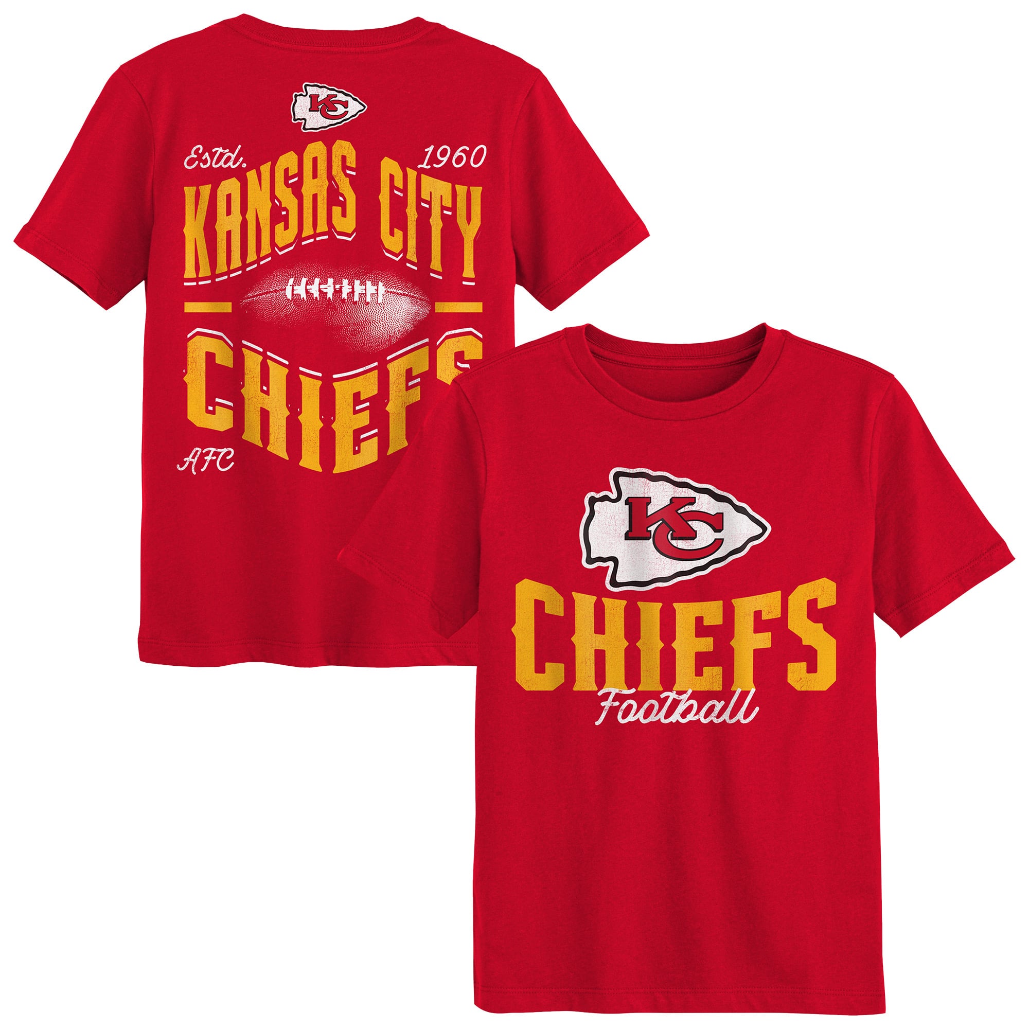 T-shirt Outerstuff rouge Kansas City Chiefs, choix numéro un pour les enfants d'âge préscolaire