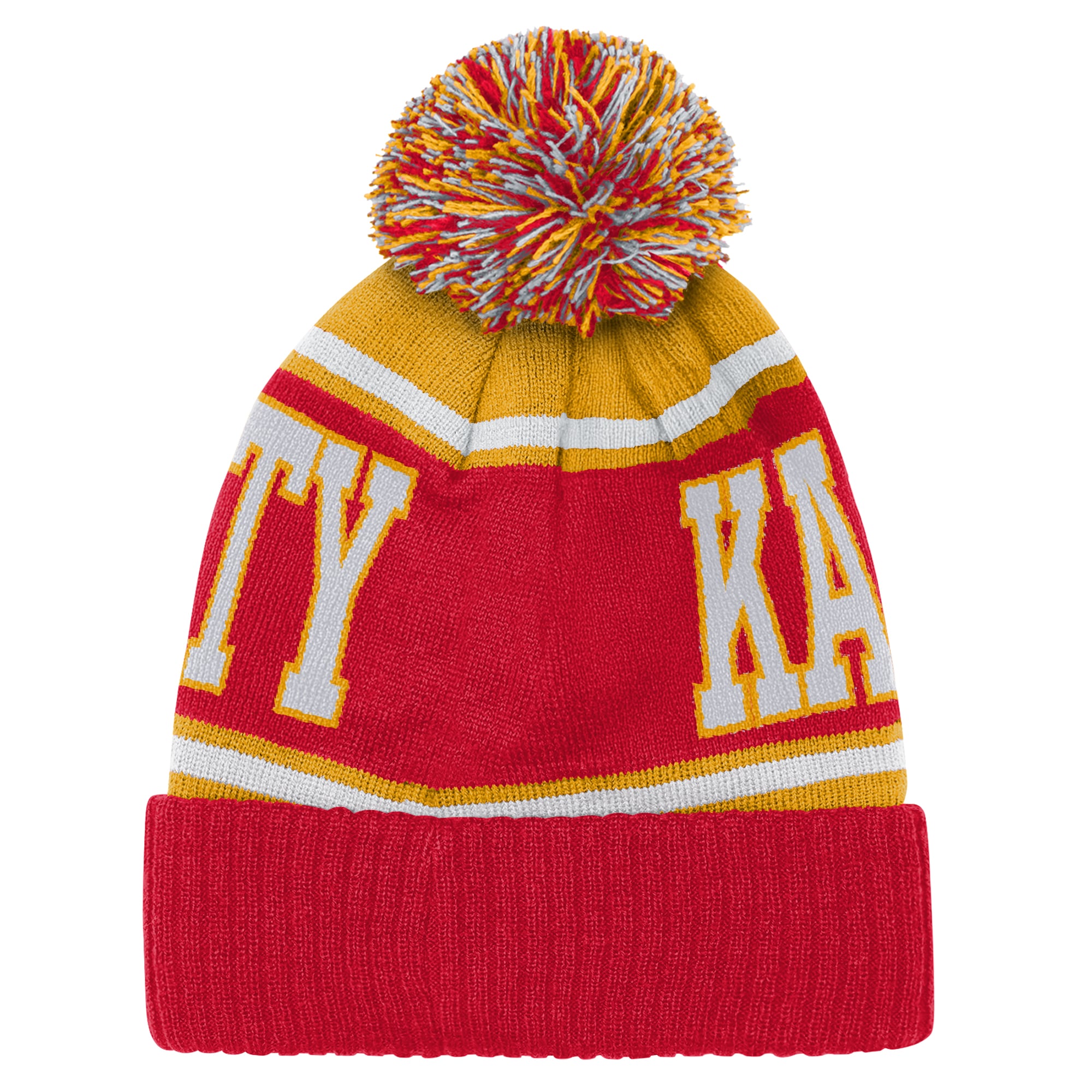 Bonnet tricoté à revers True Edge True Edge rouge Kansas City Chiefs pour enfants d'âge préscolaire (Outerstuff)