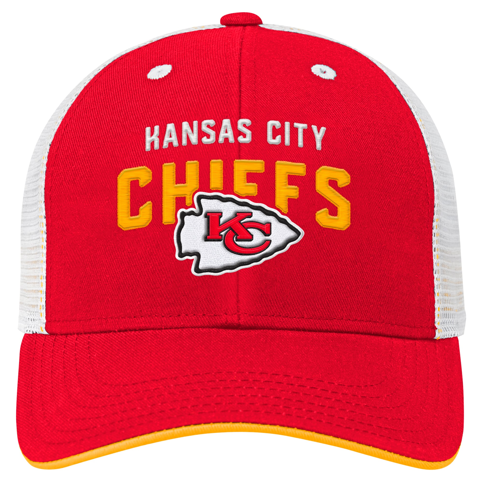 Casquette ajustable Kansas City Chiefs Core Lockup rouge et blanche pour enfants d'âge préscolaire