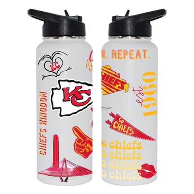 Kansas City Chiefs The Memory Company 34oz. Loco Stainless Steel Quencher Bottle