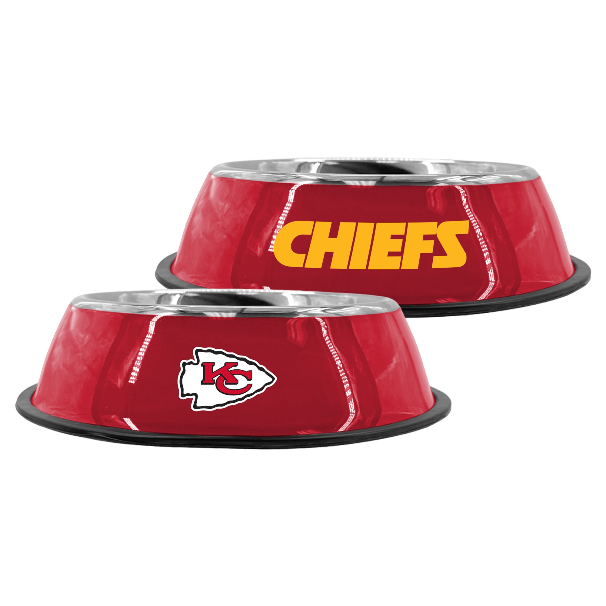 Gamelle pour animaux de compagnie en acier inoxydable de 23 cm (9 pouces) des Chiefs de Kansas City, de la marque Memory Company