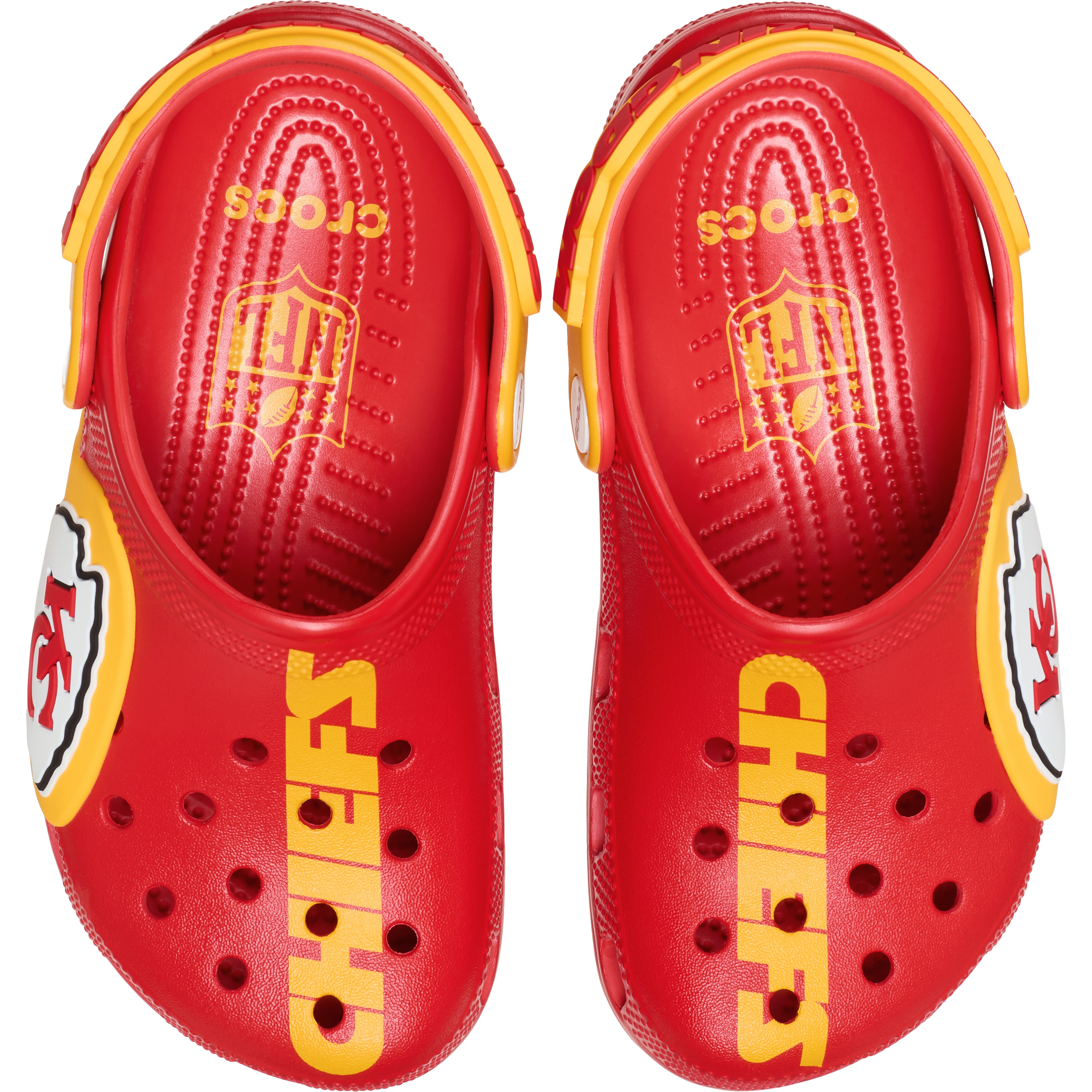 Sabots classiques Crocs rouges pour tout-petits des Kansas City Chiefs