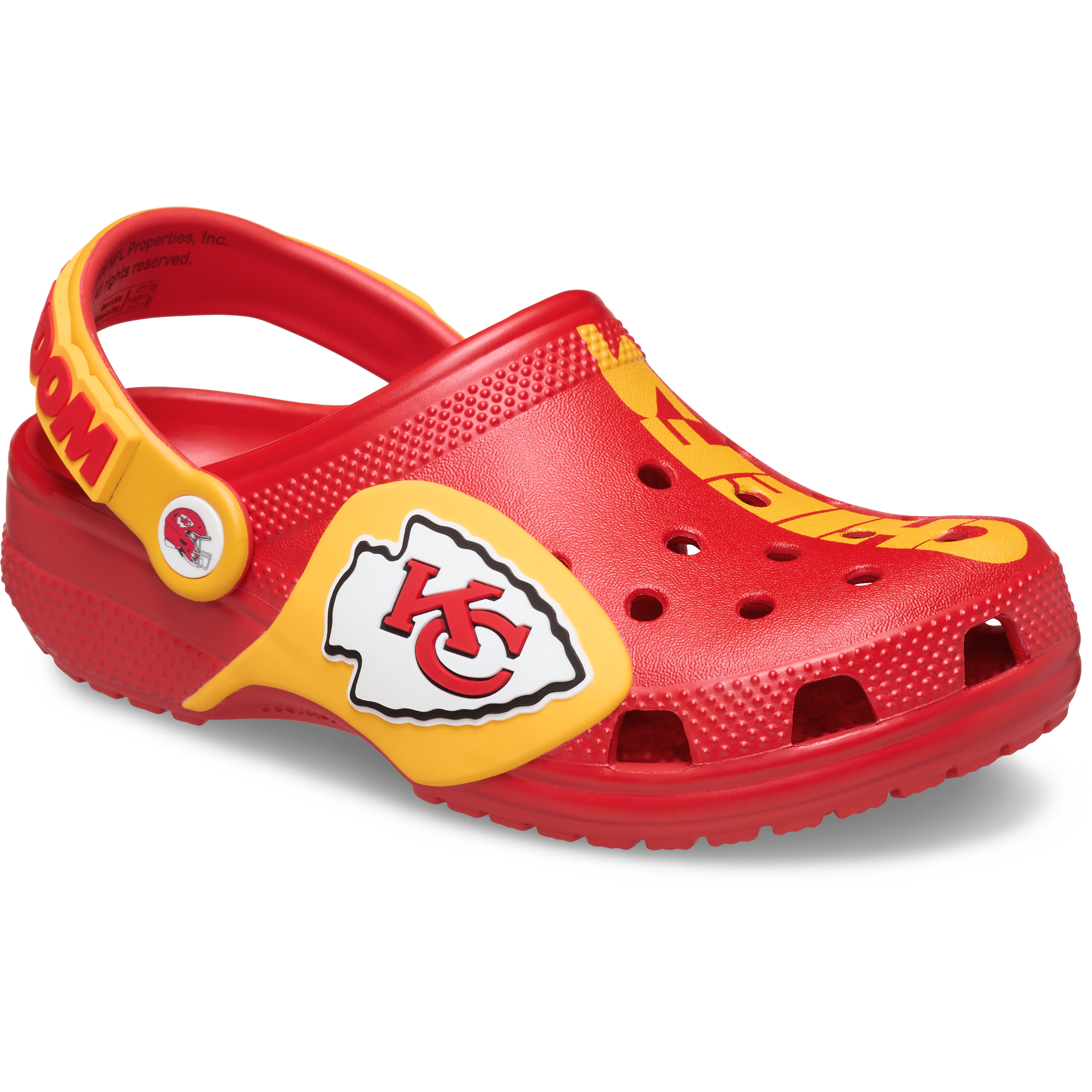 Sabots classiques Crocs rouges pour tout-petits des Kansas City Chiefs
