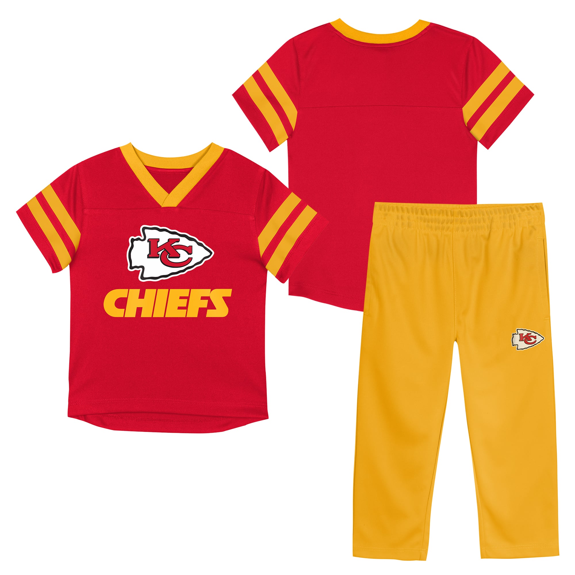 Toddler Outerstuff Red/Gold Kansas City Chiefs Red Zone Jersey Top & Pants Set