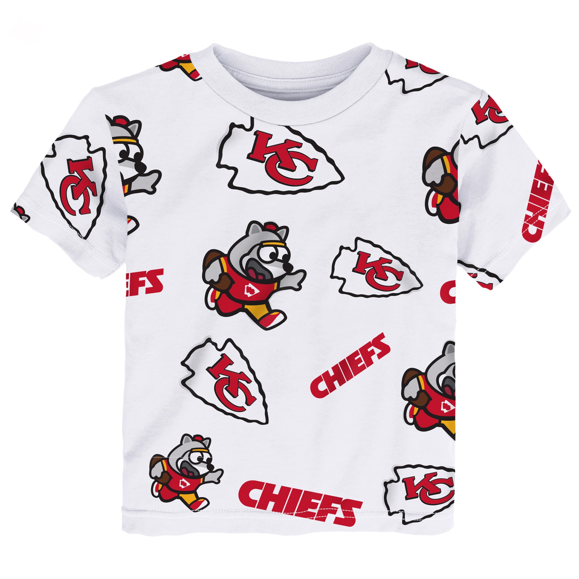 T-shirt de jeu blanc Outerstuff pour tout-petits, mascotte des Kansas City Chiefs