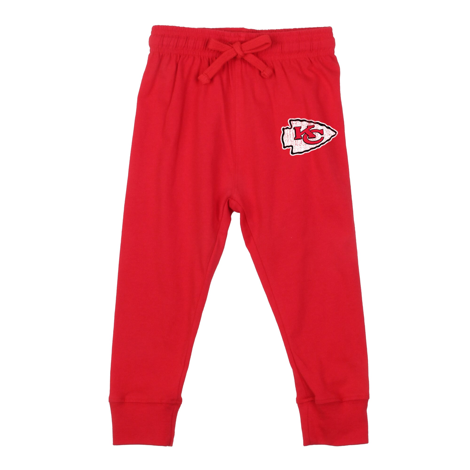 Toddler Wes & Willy Heather Gray/Red Kansas City Chiefs Henley Hoodie Sweatpants Set