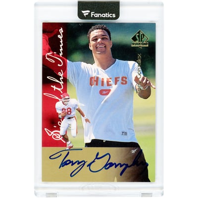 Tony Gonzalez Kansas City Chiefs Autographed 1997 Upper Deck SP Authentic Sign Of The Times #NNO Card