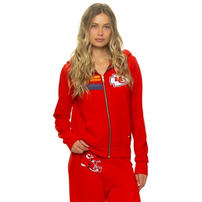 Kansas City Chiefs Aviator Nation Unisex Tri-Blend Full-Zip Hoodie - Red