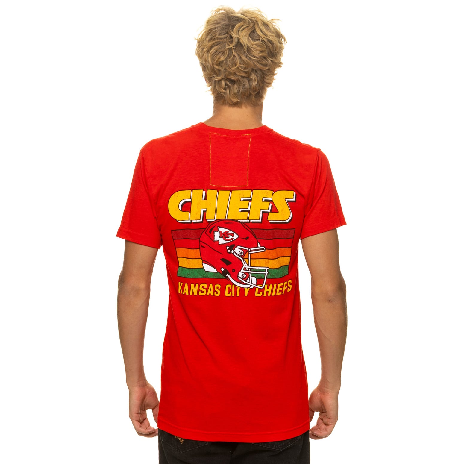 T-shirt unisexe Aviator Nation rouge Kansas City Chiefs en mélange de trois matières
