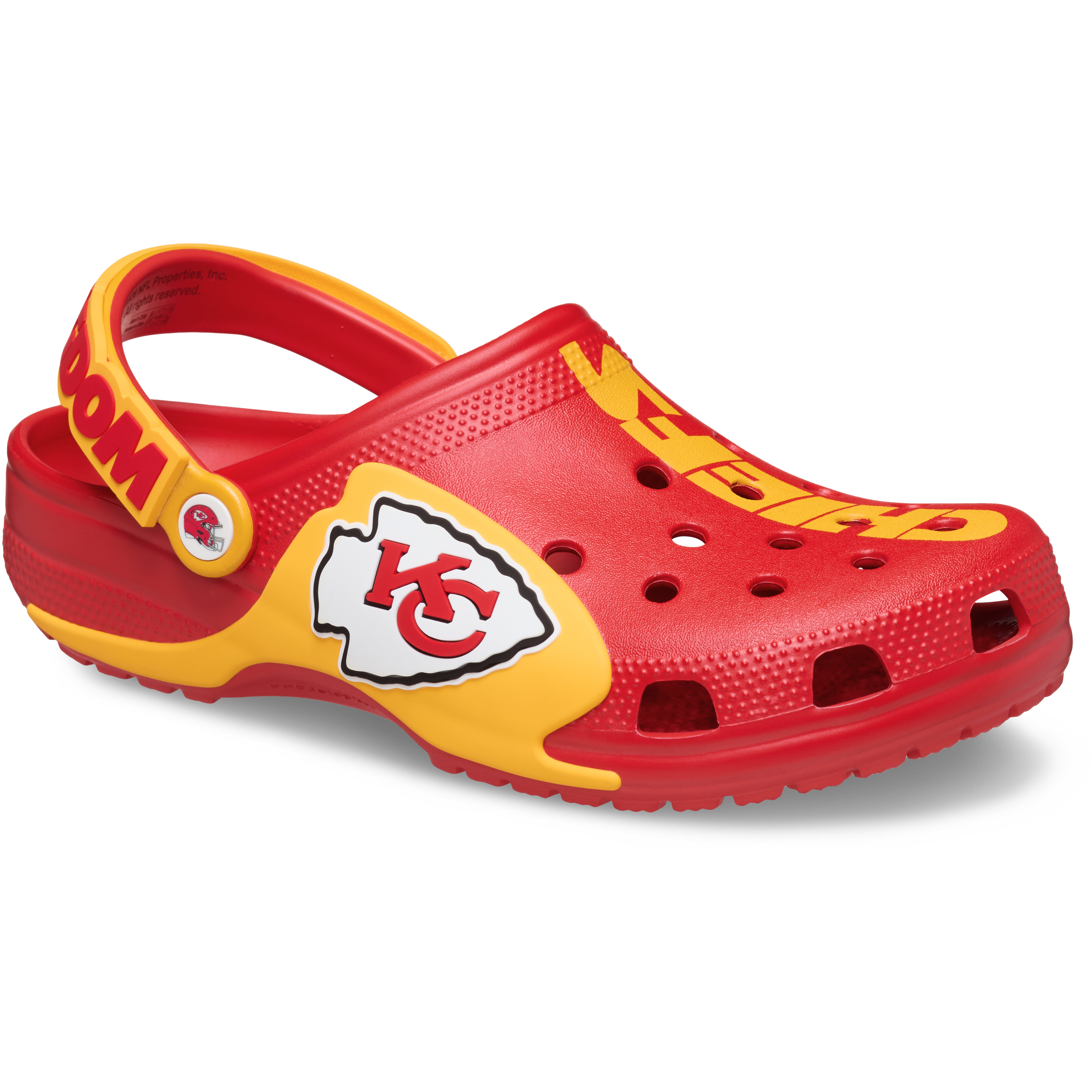 Sabots classiques unisexes Crocs rouges Kansas City Chiefs