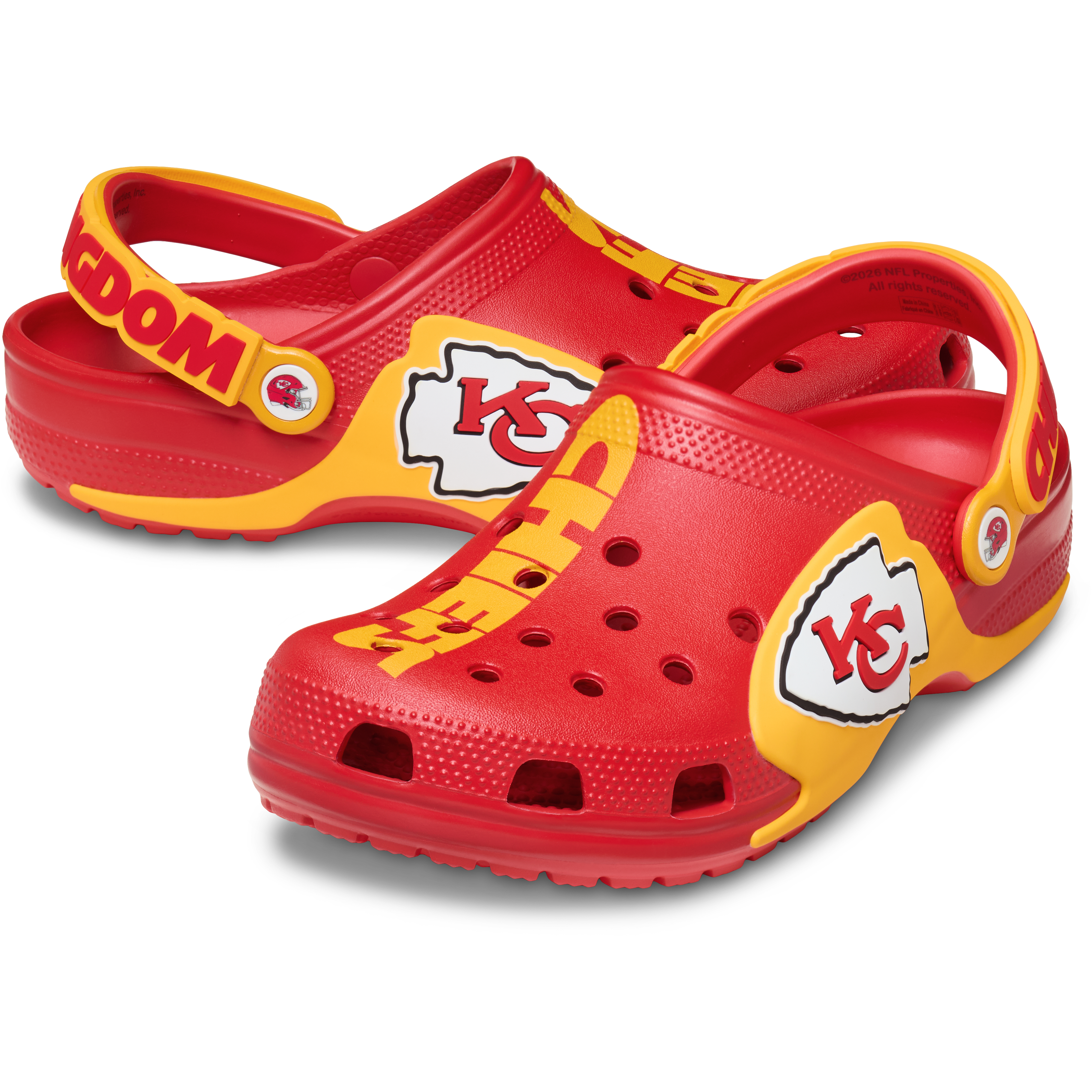 Sabots classiques unisexes Crocs rouges Kansas City Chiefs