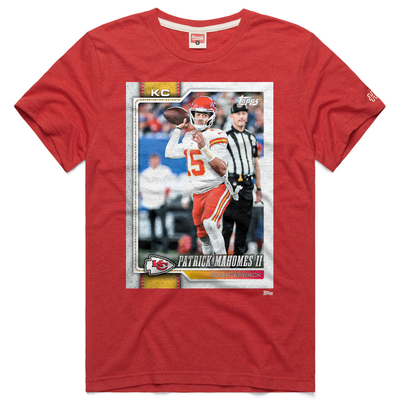 Patrick Mahomes Kansas City Chiefs Homage Unisex NFL Topps Trading Card Tri-Blend T-Shirt - Red