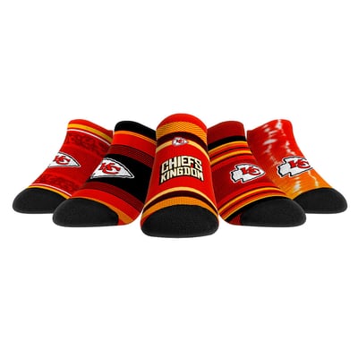  Kansas City Chiefs Rock Em Unisex Super Fan Five-Pack Low-Cut Socks Set - 