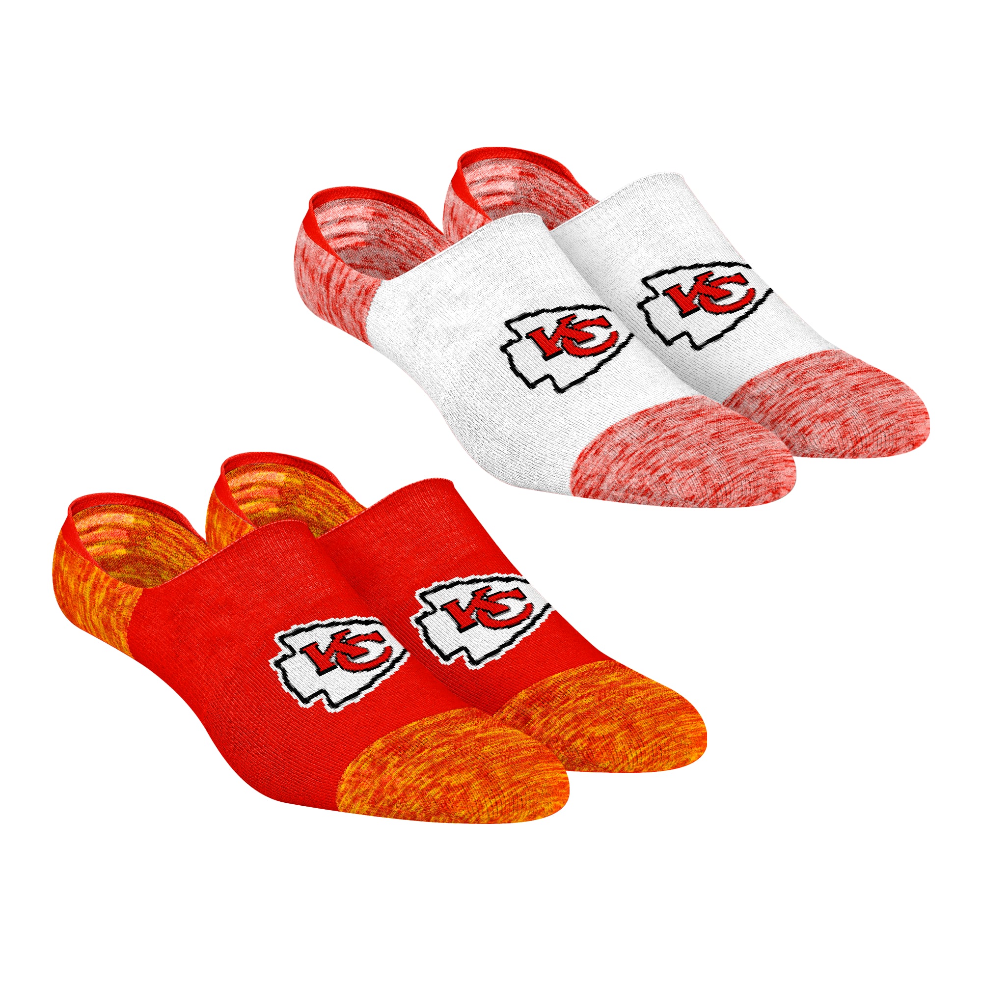 Chaussettes invisibles unisexes Rock Em Kansas City Chiefs, lot de deux