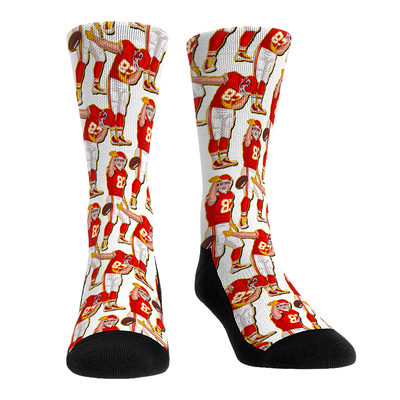 Travis Kelce Kansas City Chiefs Rock Em Unisex Player Celebration Crew Socks