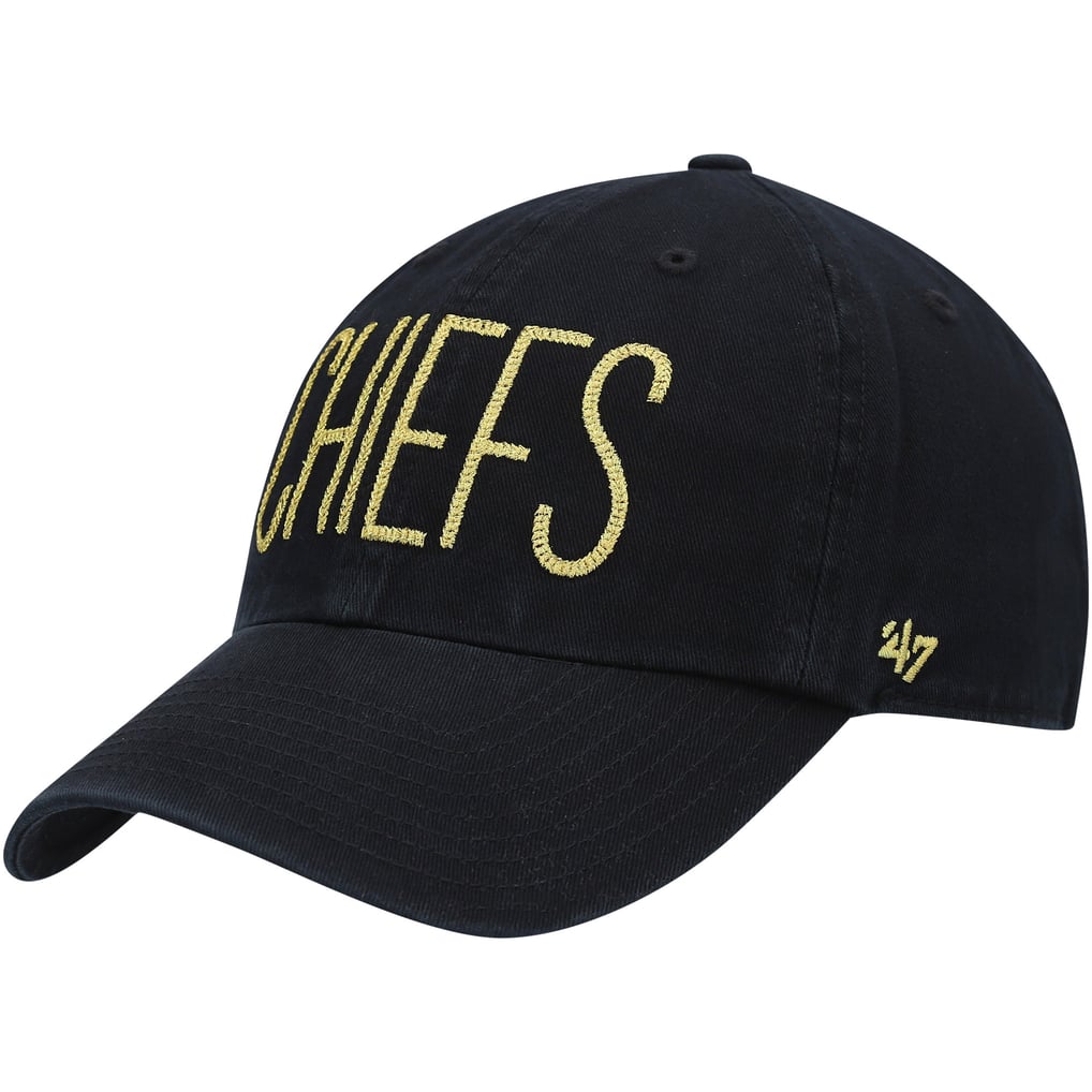 Kansas City Chiefs NFL \'47 Brand Black Rhinestone Embellished Adjustable Cap NWT Kansas City Tan 3D Embroidery,47 Brand Adjustable Hat  main image 4