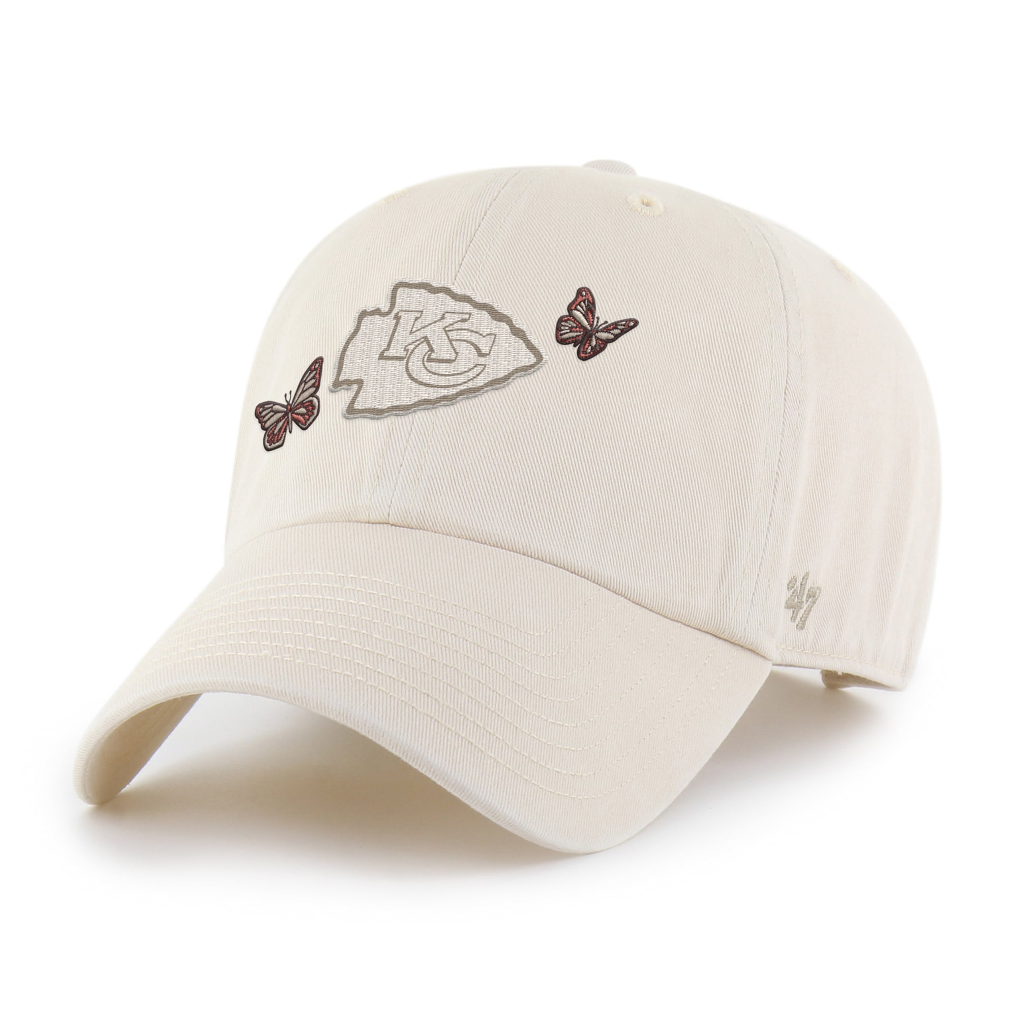 Casquette ajustable pour femme '47 Natural Kansas City Chiefs Icon Clean Up