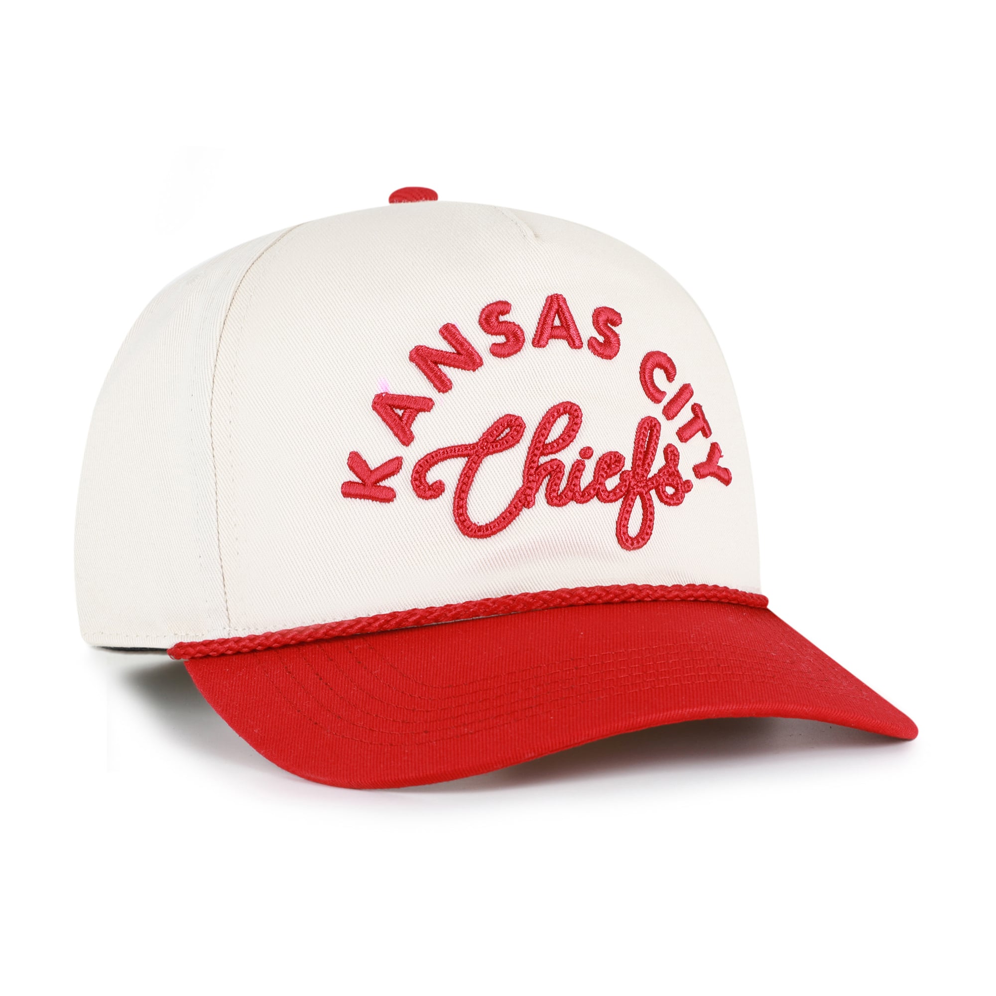 Women's '47 Natural Kansas City Chiefs Rope Script Hitch Adjustable Hat