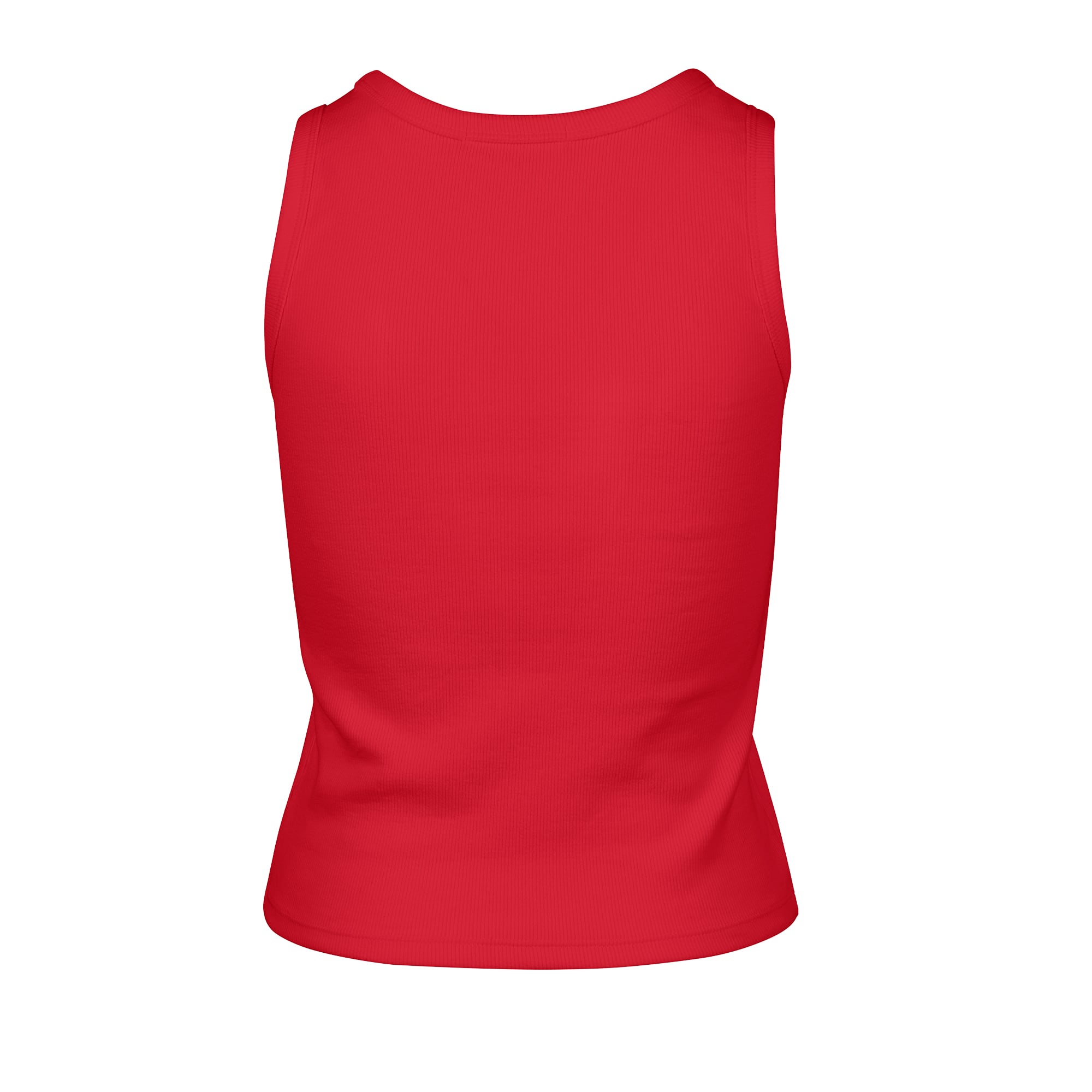 Débardeur court côtelé à coupe droite pour femme, modèle 47 rouge Kansas City Chiefs