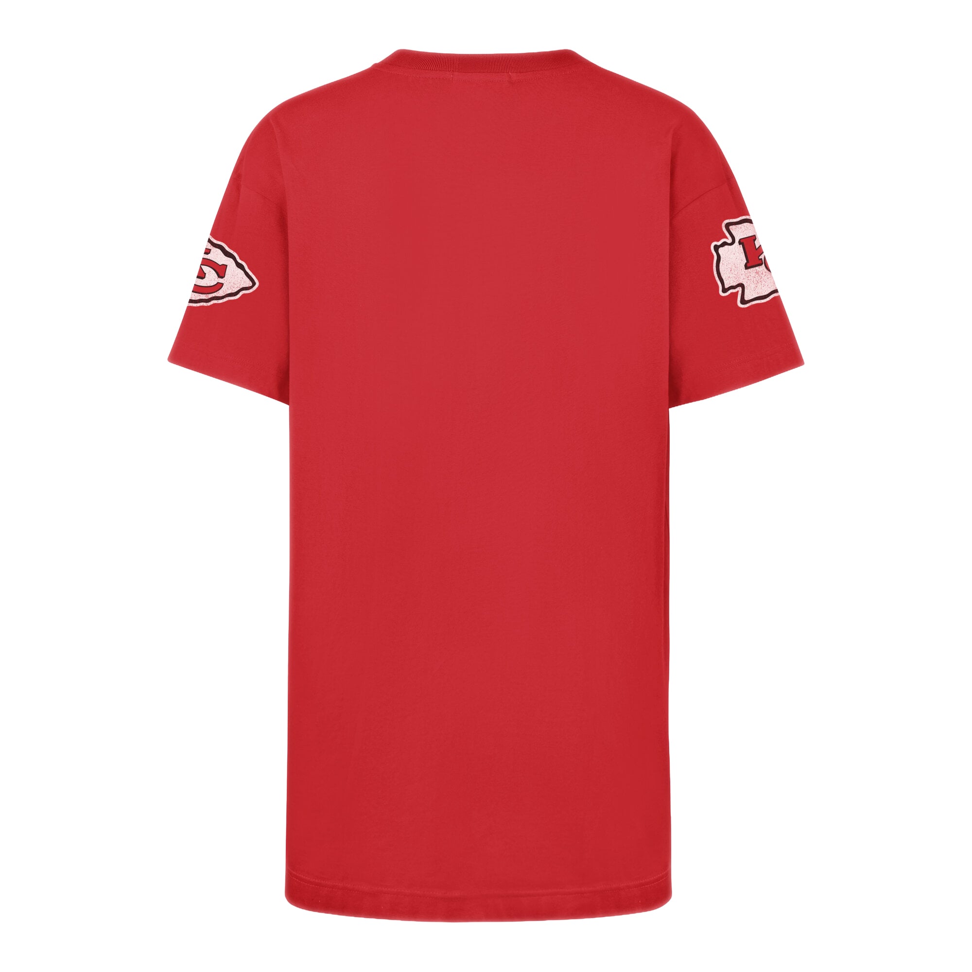 Women's '47  Red Kansas City Chiefs Oversized Gemstone Swash T-Shirt Dress